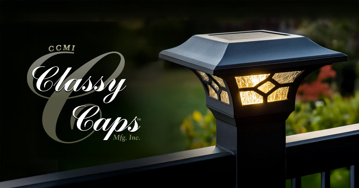 Classy Caps : solar outdoor lighting including solar post caps.
