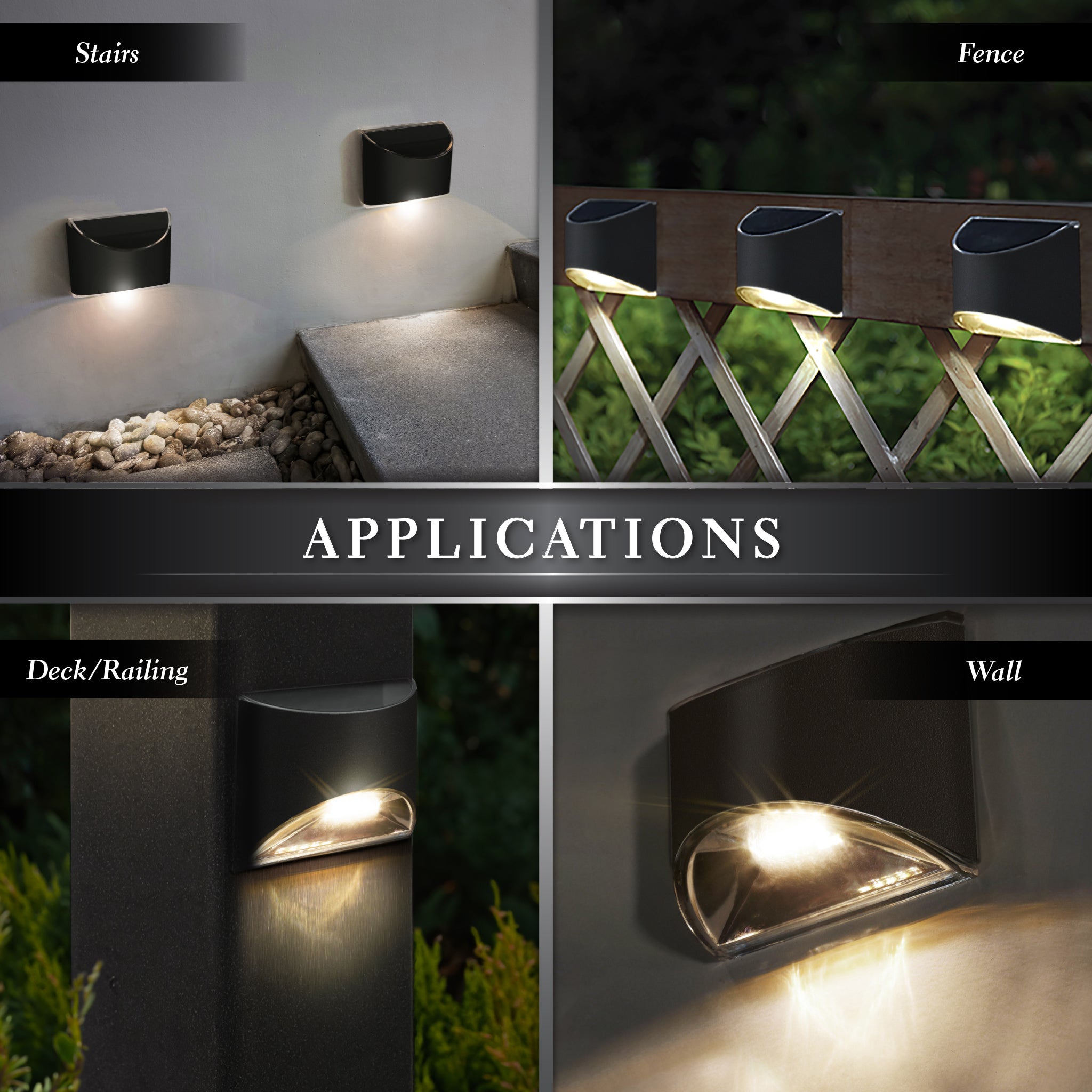 Black Stainless Steel Deck & Wall Light