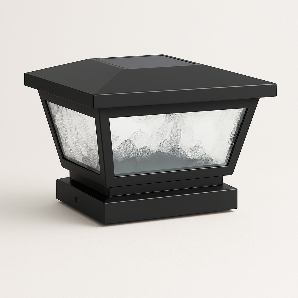 Fairmont Solar Post Cap/ Wall Mount - Black