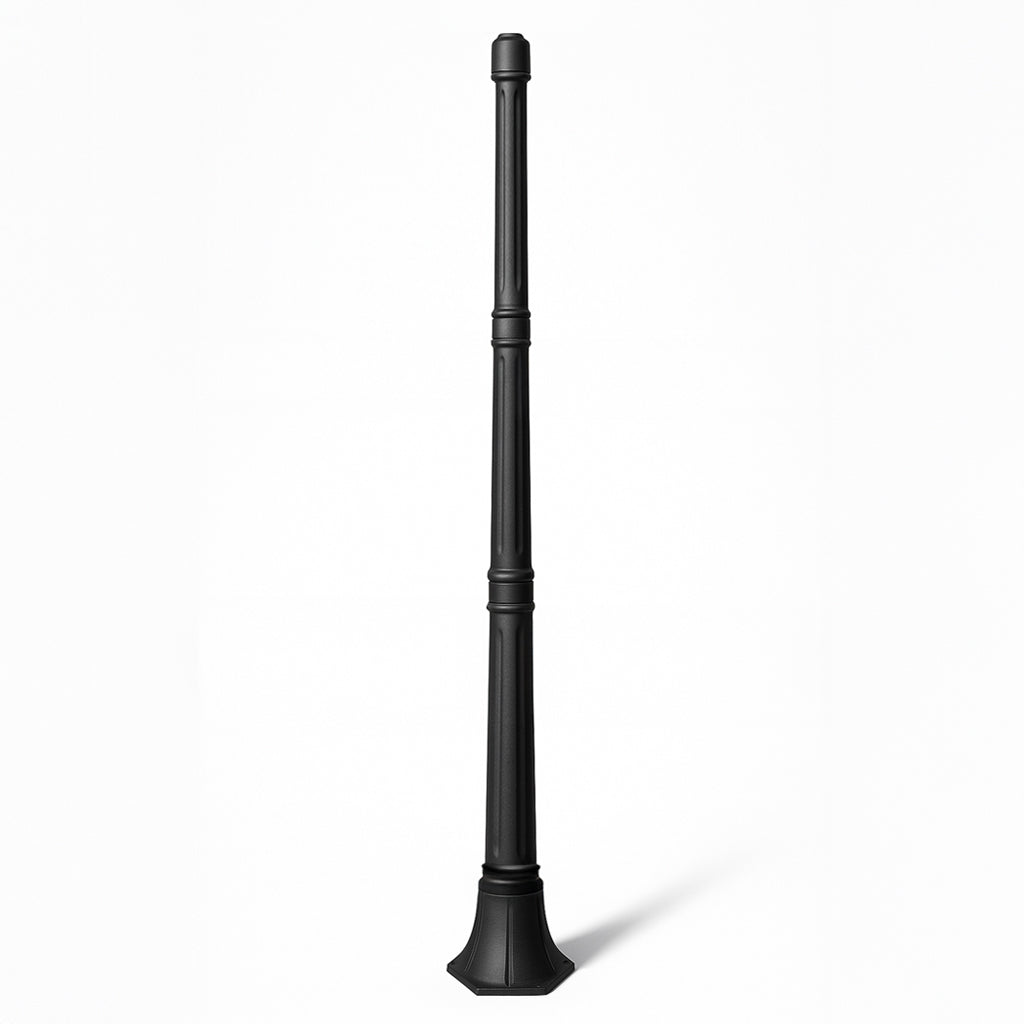 Black Aluminum Lamp Post Base