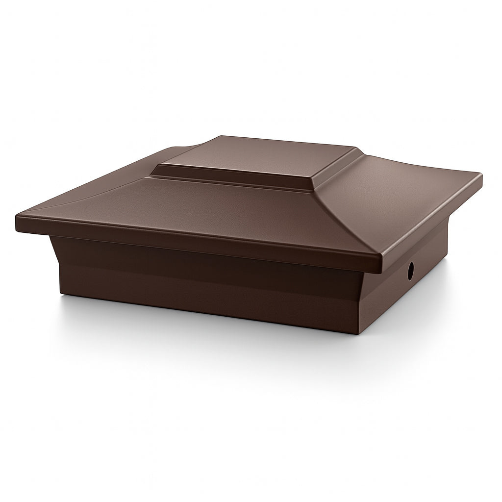 6x6 Aluminum Post Cap - Brown