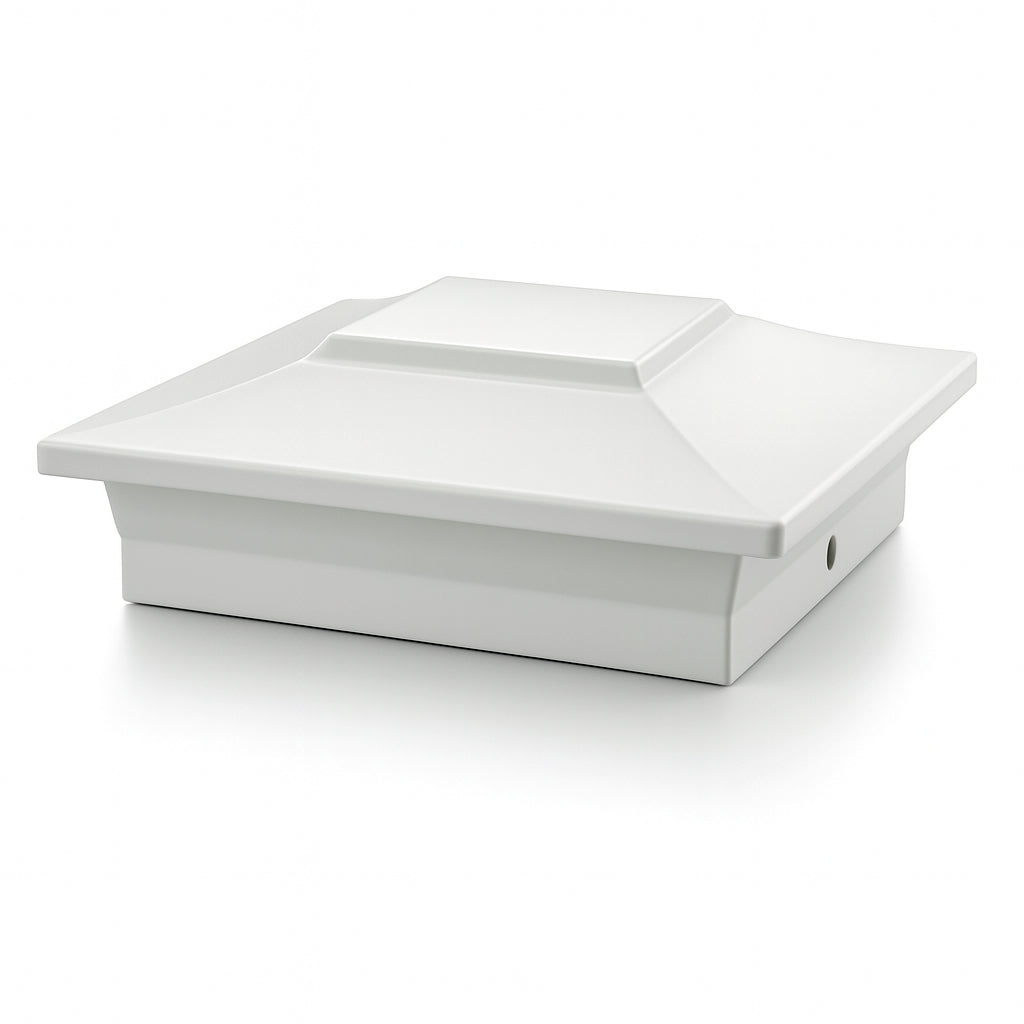 6x6 Aluminum Post Cap - White