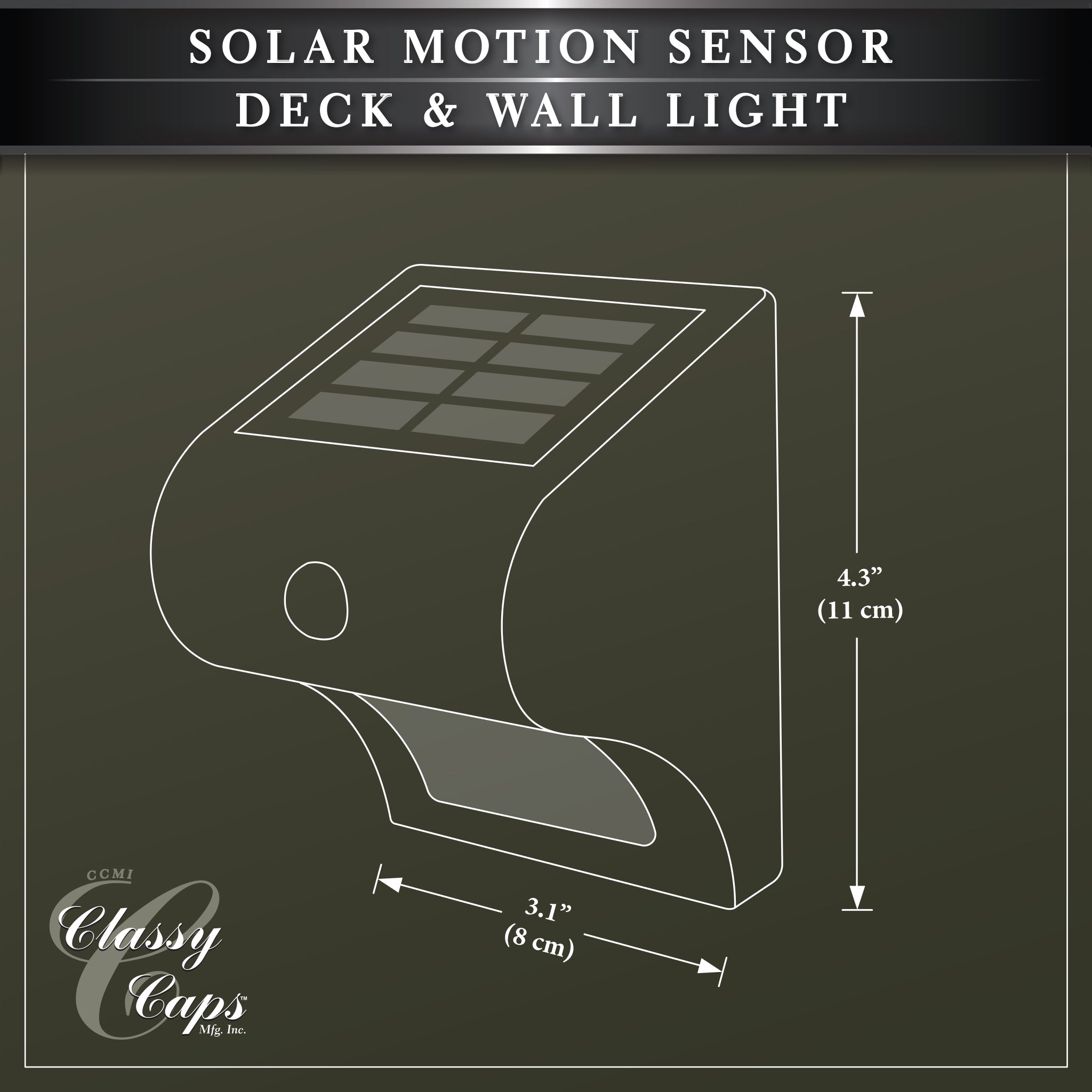 Solar Motion Sensor Deck & Wall Light