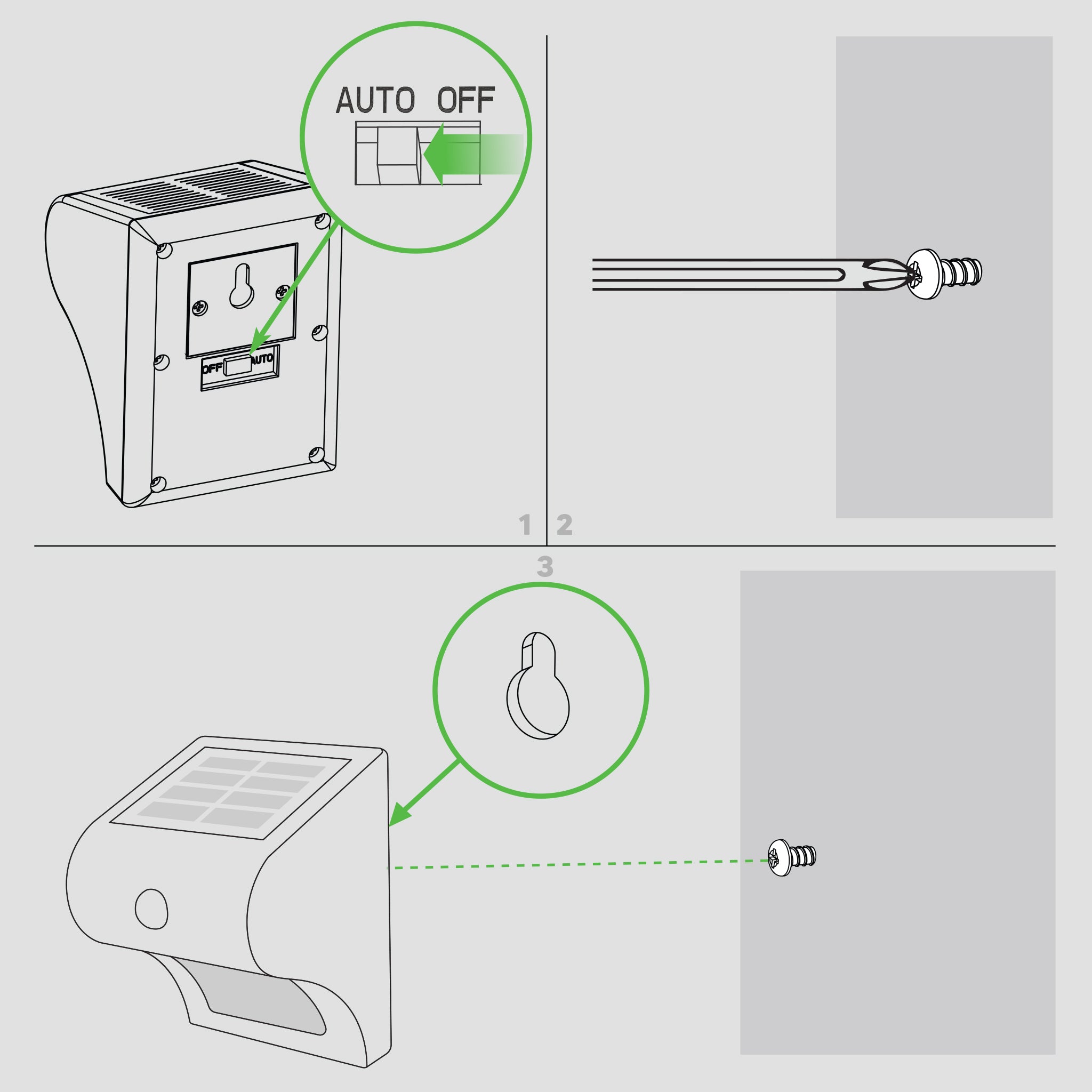 Luz solar para cubierta y pared con sensor de movimiento