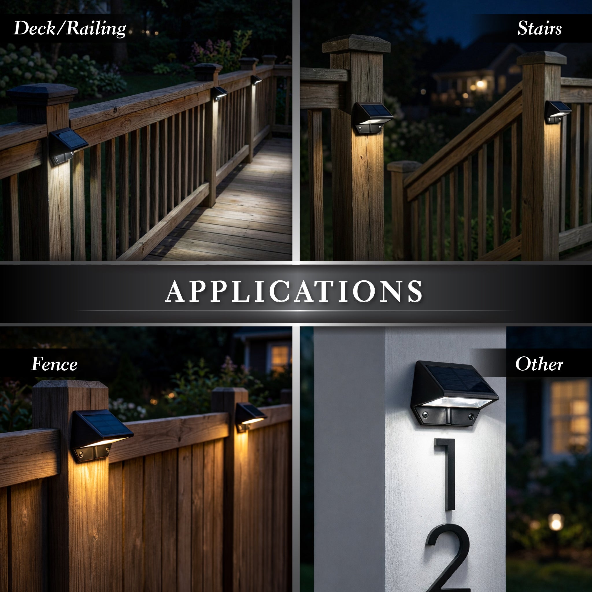 Aplique y cubierta de aluminio negro