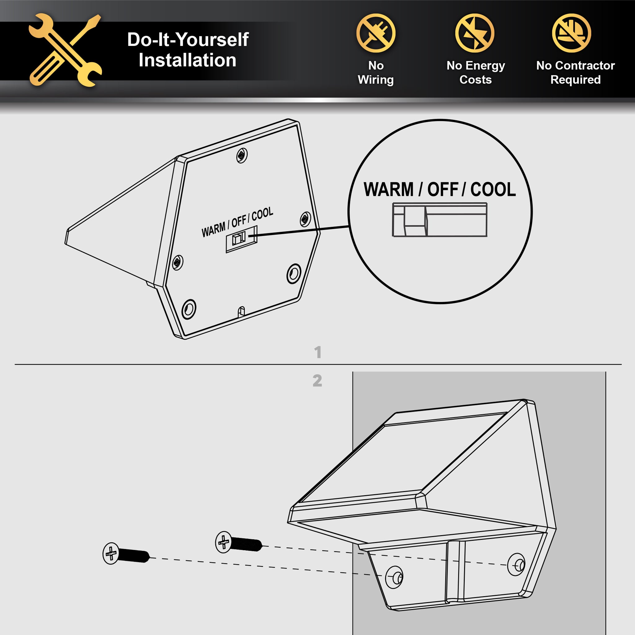Aplique y cubierta de aluminio negro