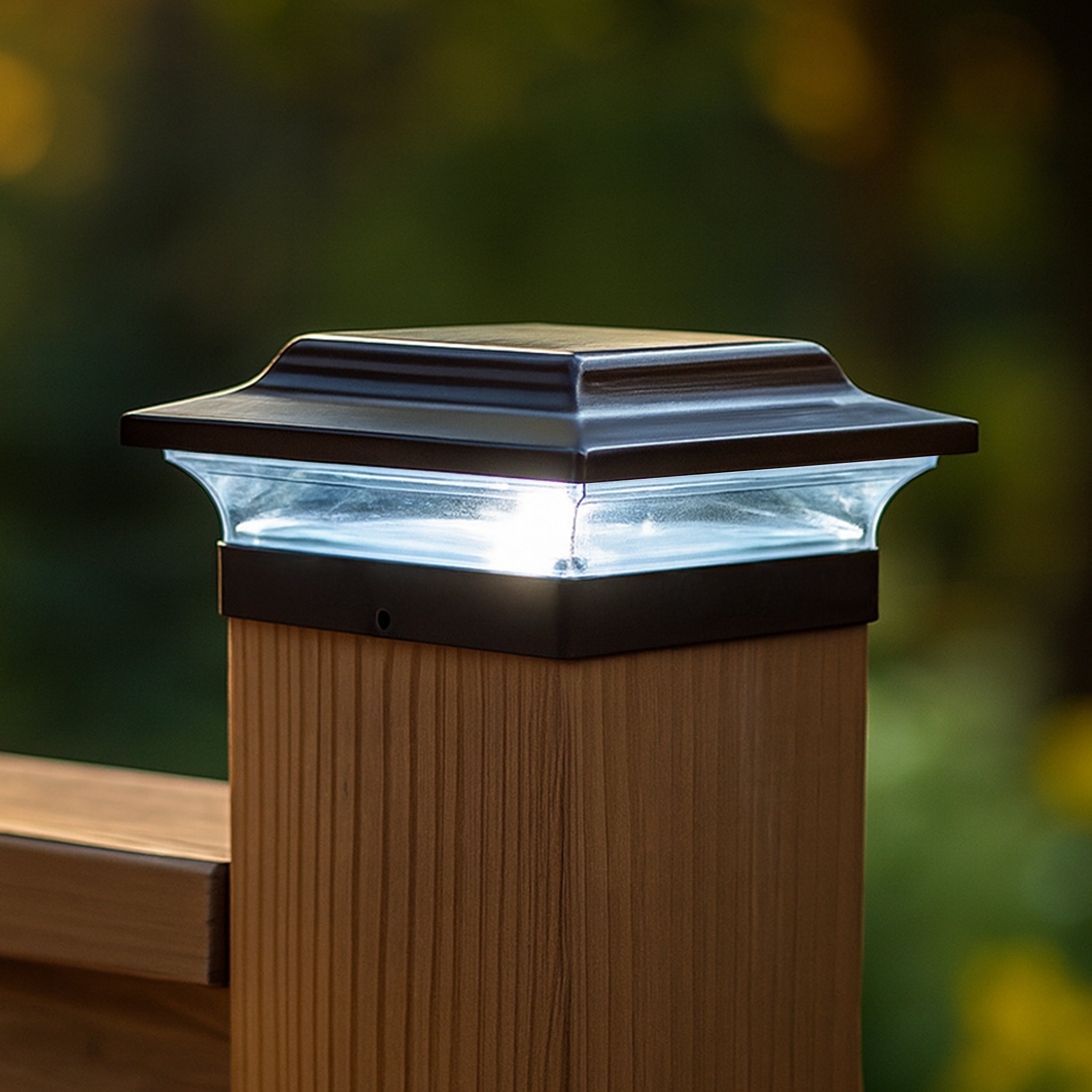 Imperial Solar Post Cap - Black With 4.5" X 4.5" Adaptor