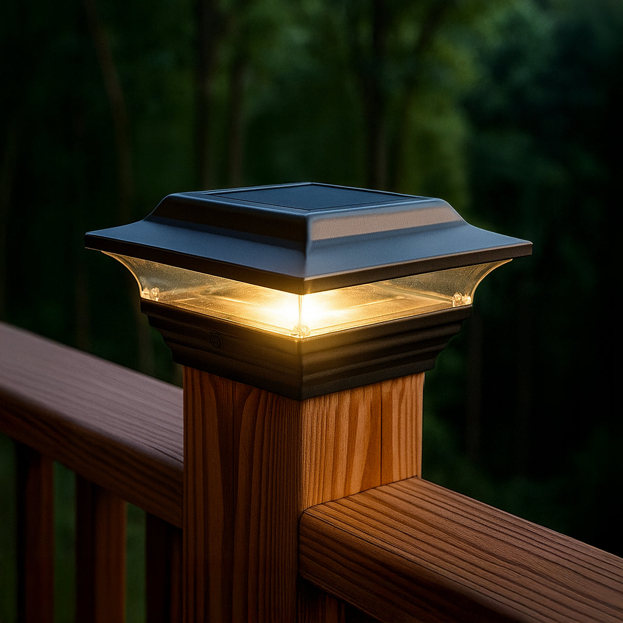 Tapa de poste solar imperial - Negro SL211B