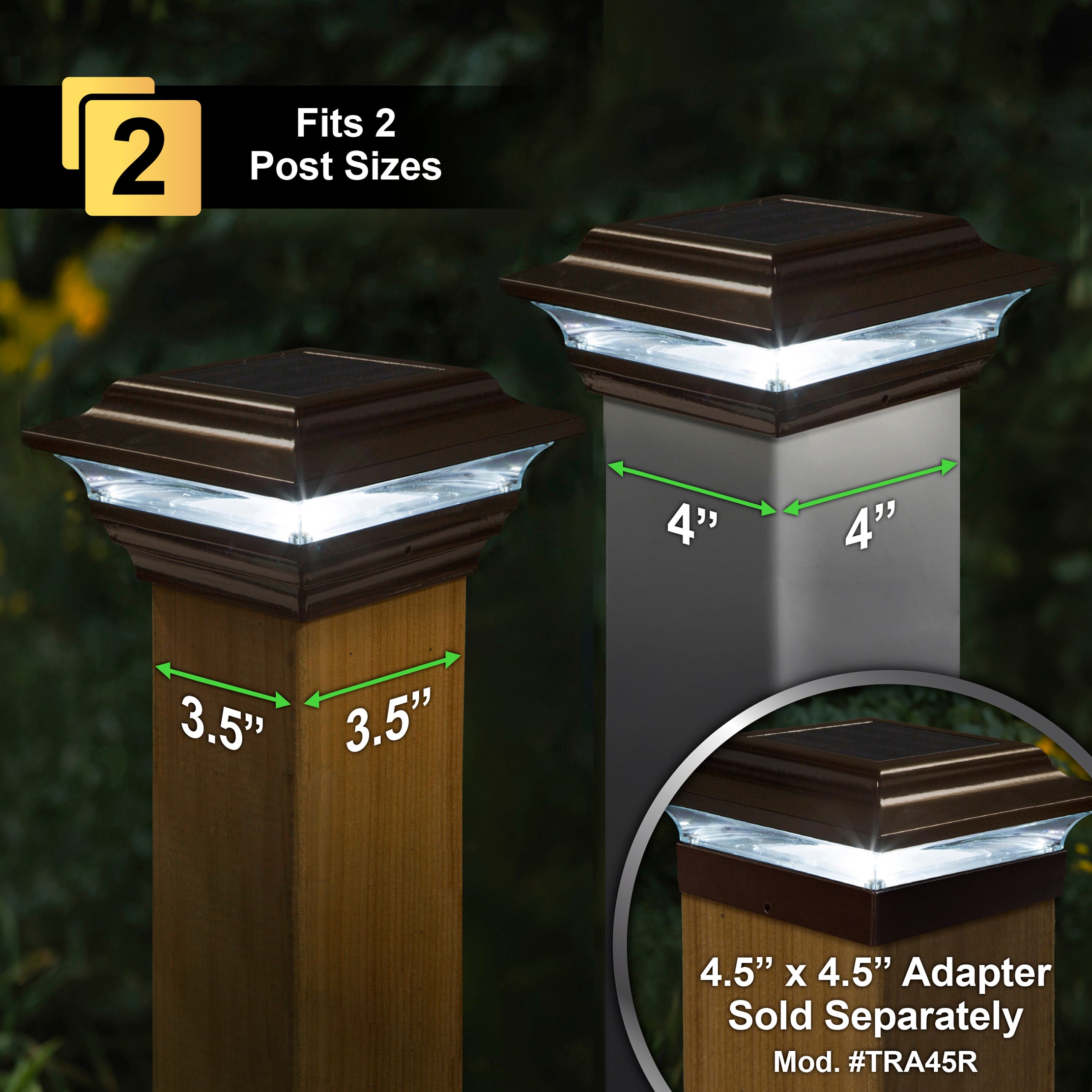 Tapa de poste solar imperial - Bronce SL211R