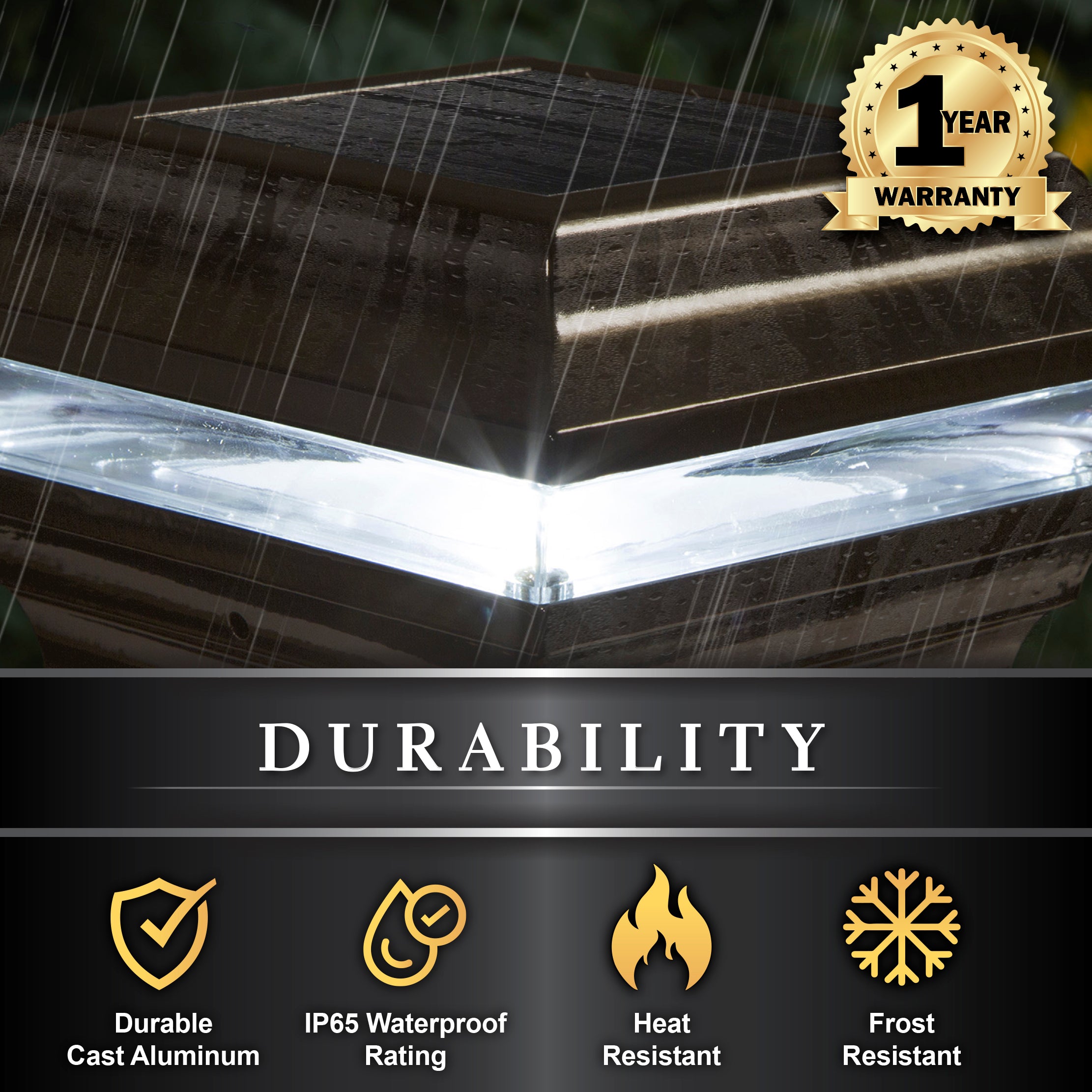 Tapa de poste solar imperial - Bronce SL211R