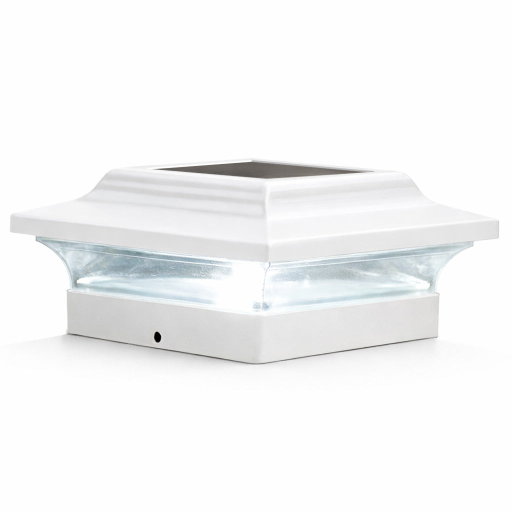 Imperial Solar Post Cap - White With 4.5"x4.5" Adaptor