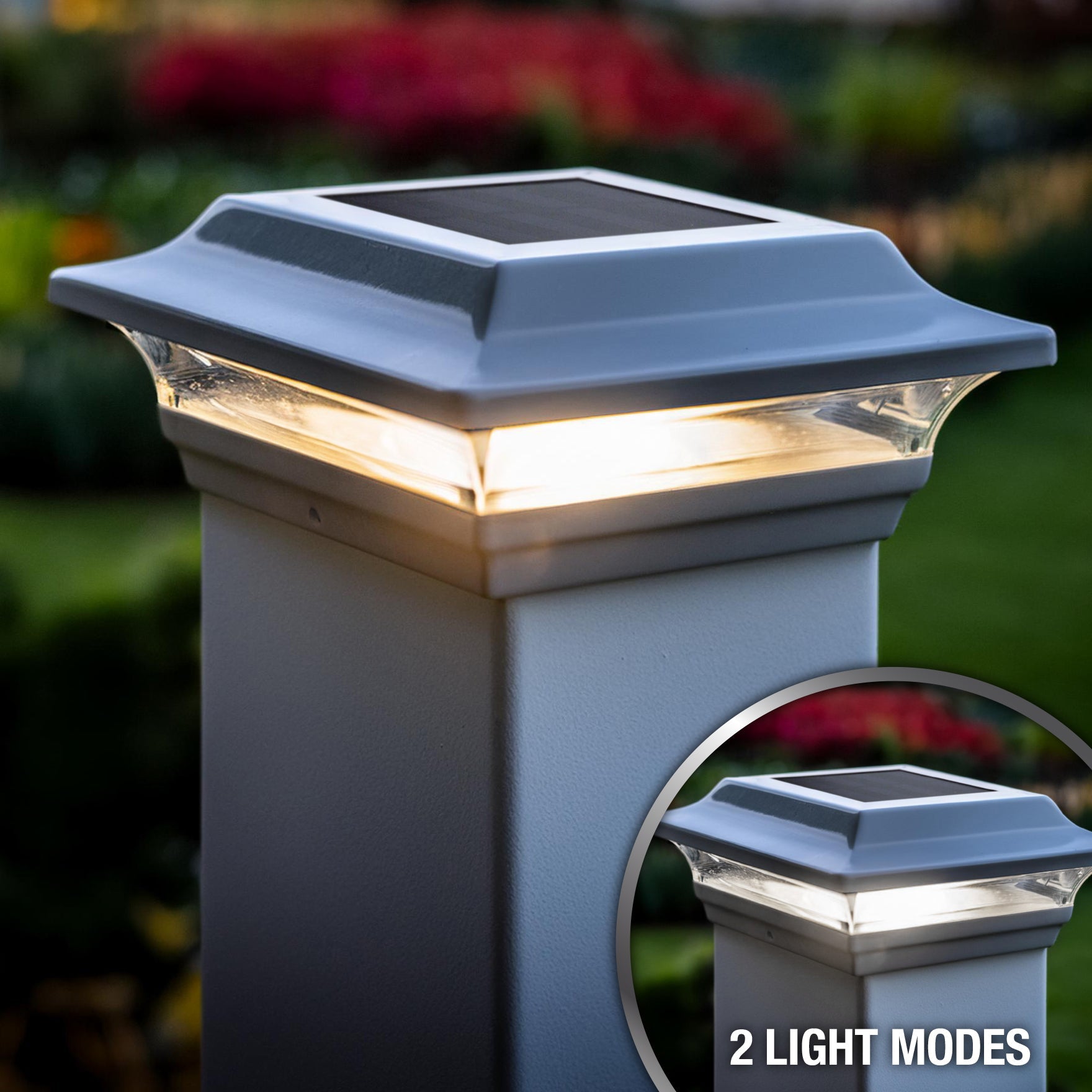 Casquillo de poste solar imperial - Blanco SL211W