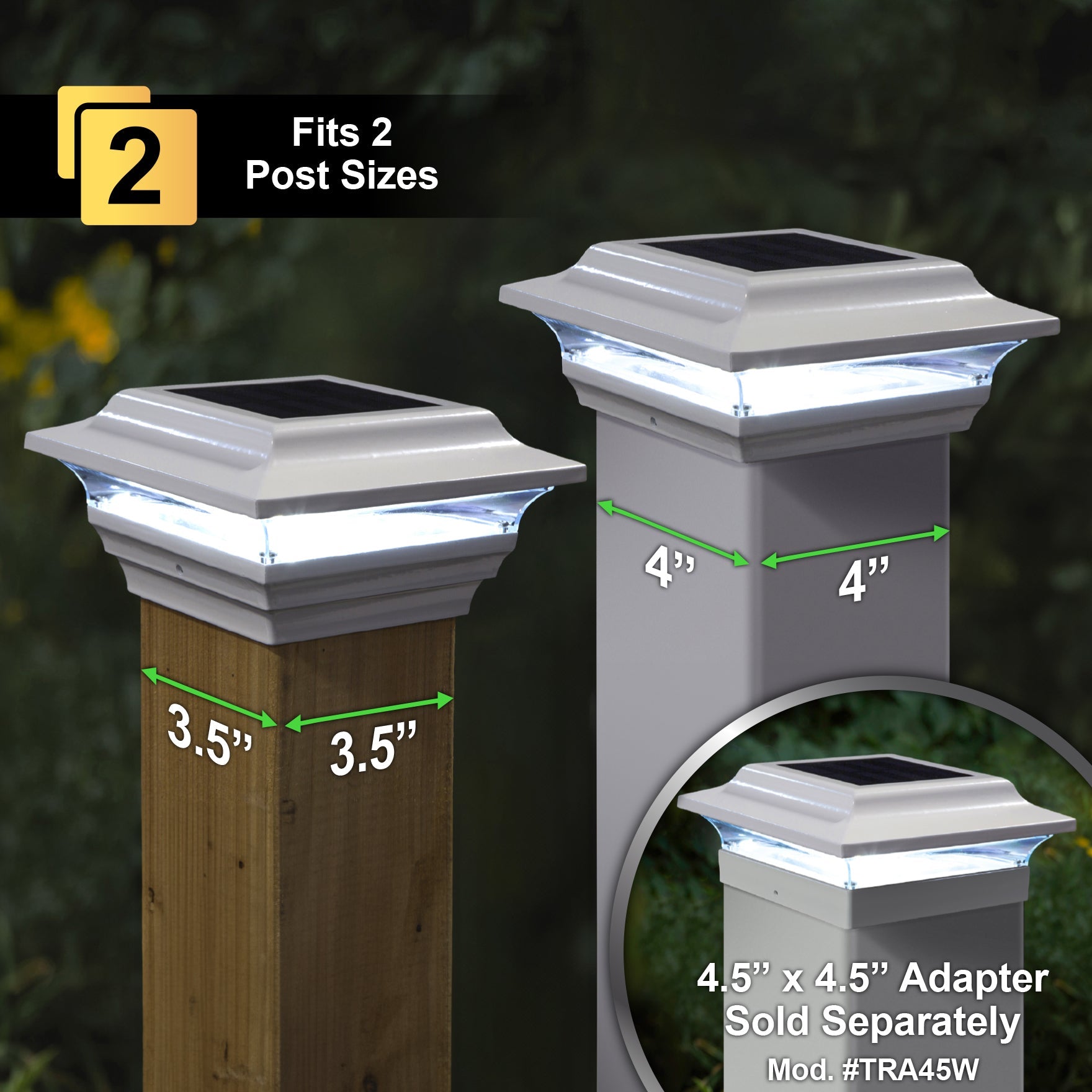 Casquillo de poste solar imperial - Blanco SL211W