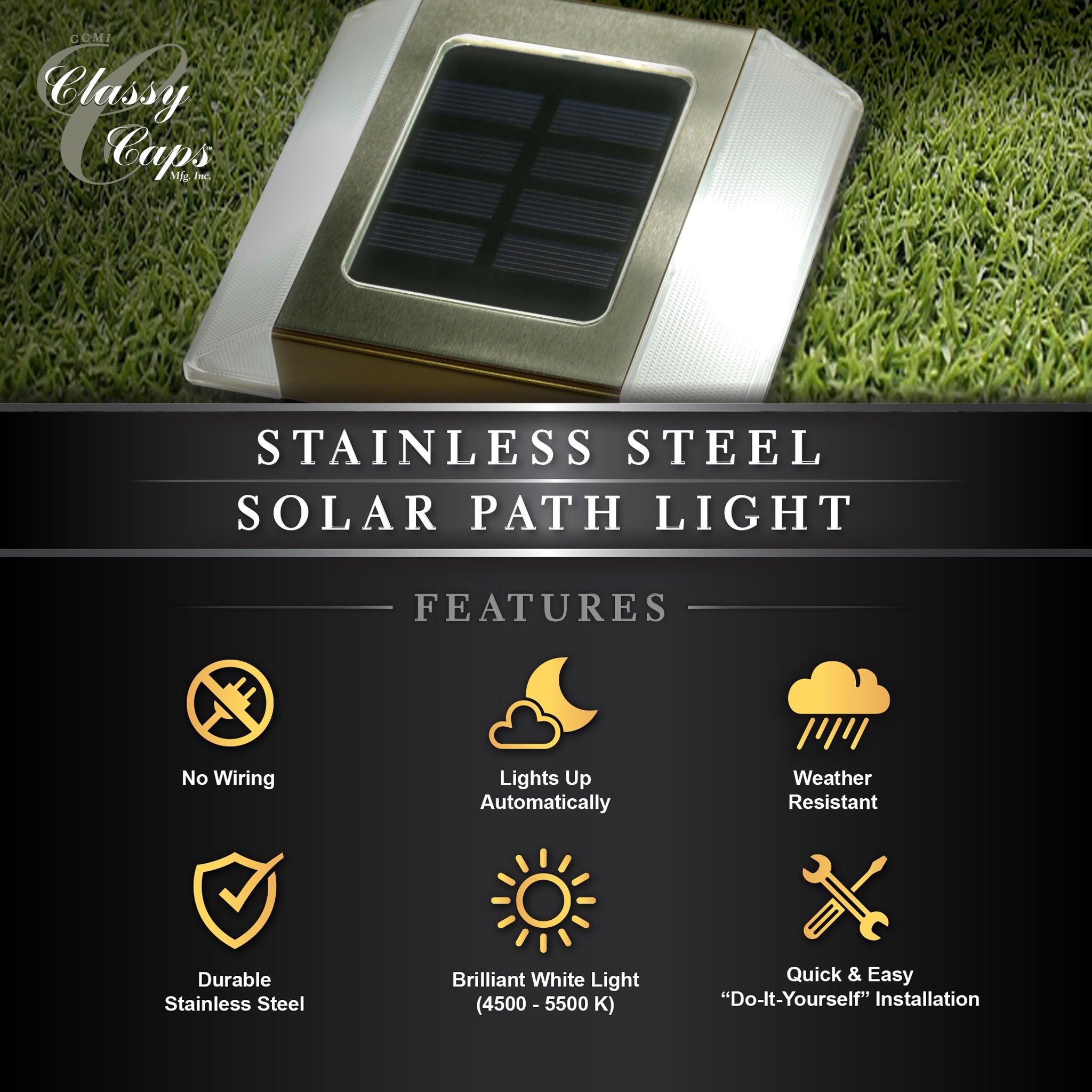Stainless Steel Solar Path Light