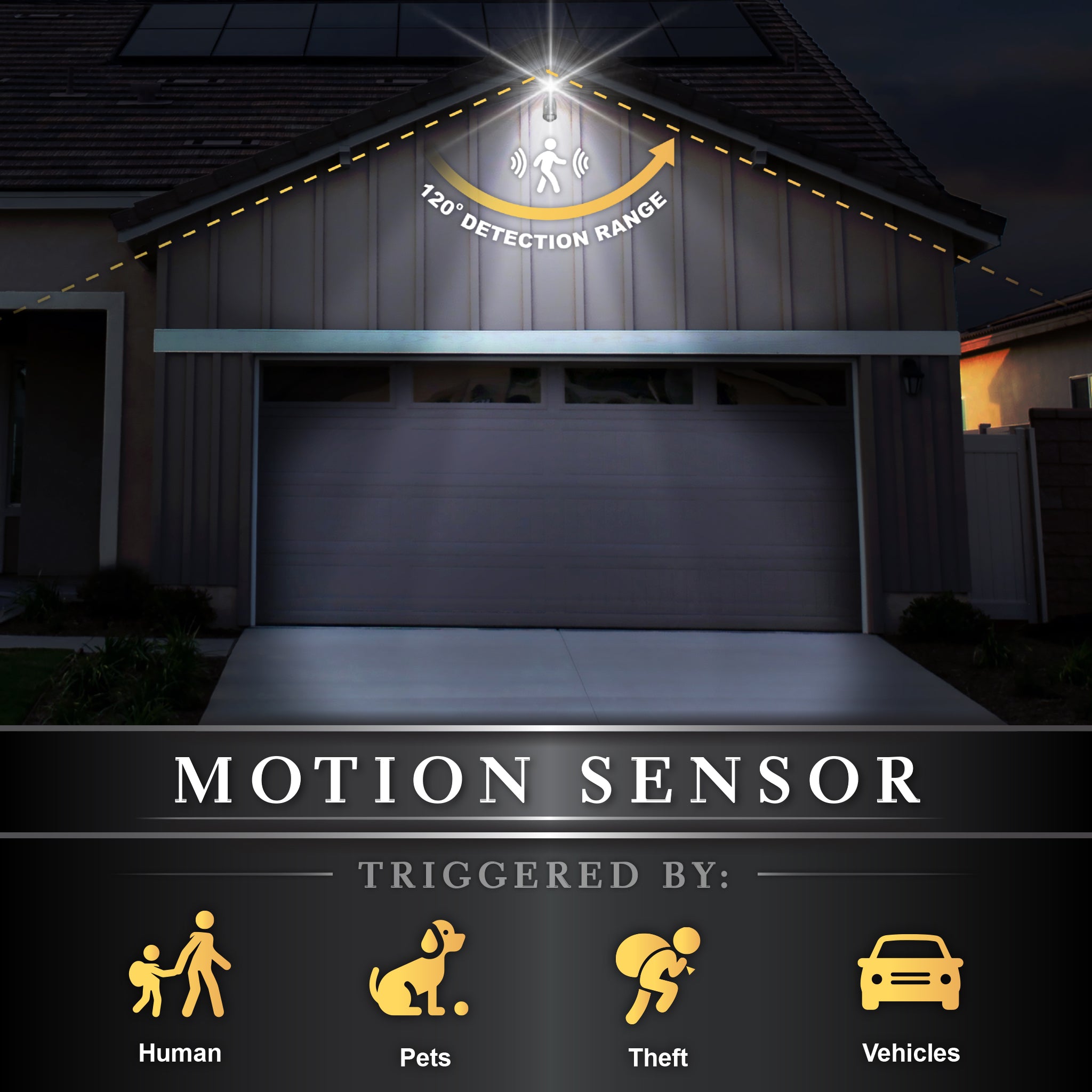 Solar Motion Sensor Security Light