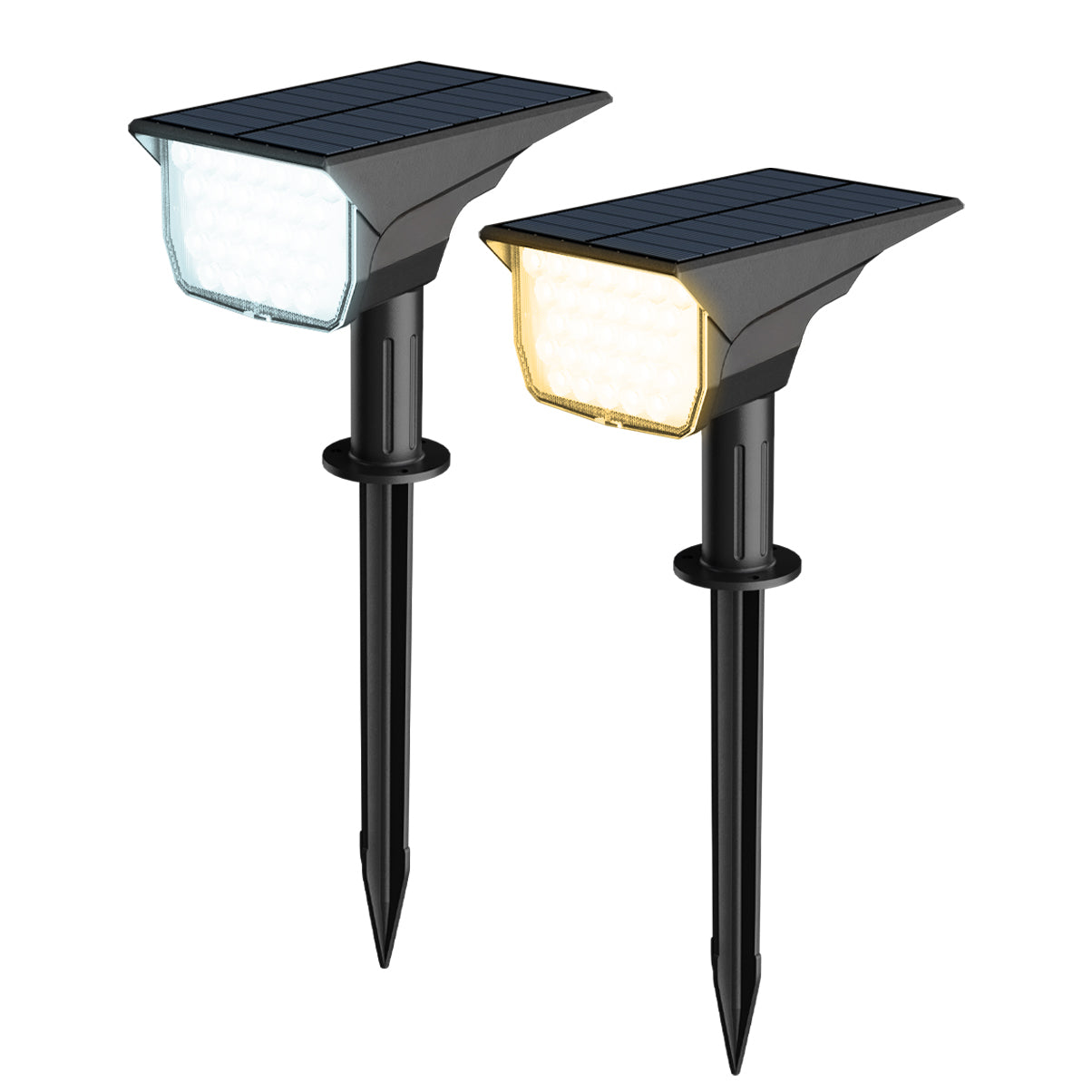 Solar Multi-Purpose Floodlight - Ground & Wall Mount (2-PACK)