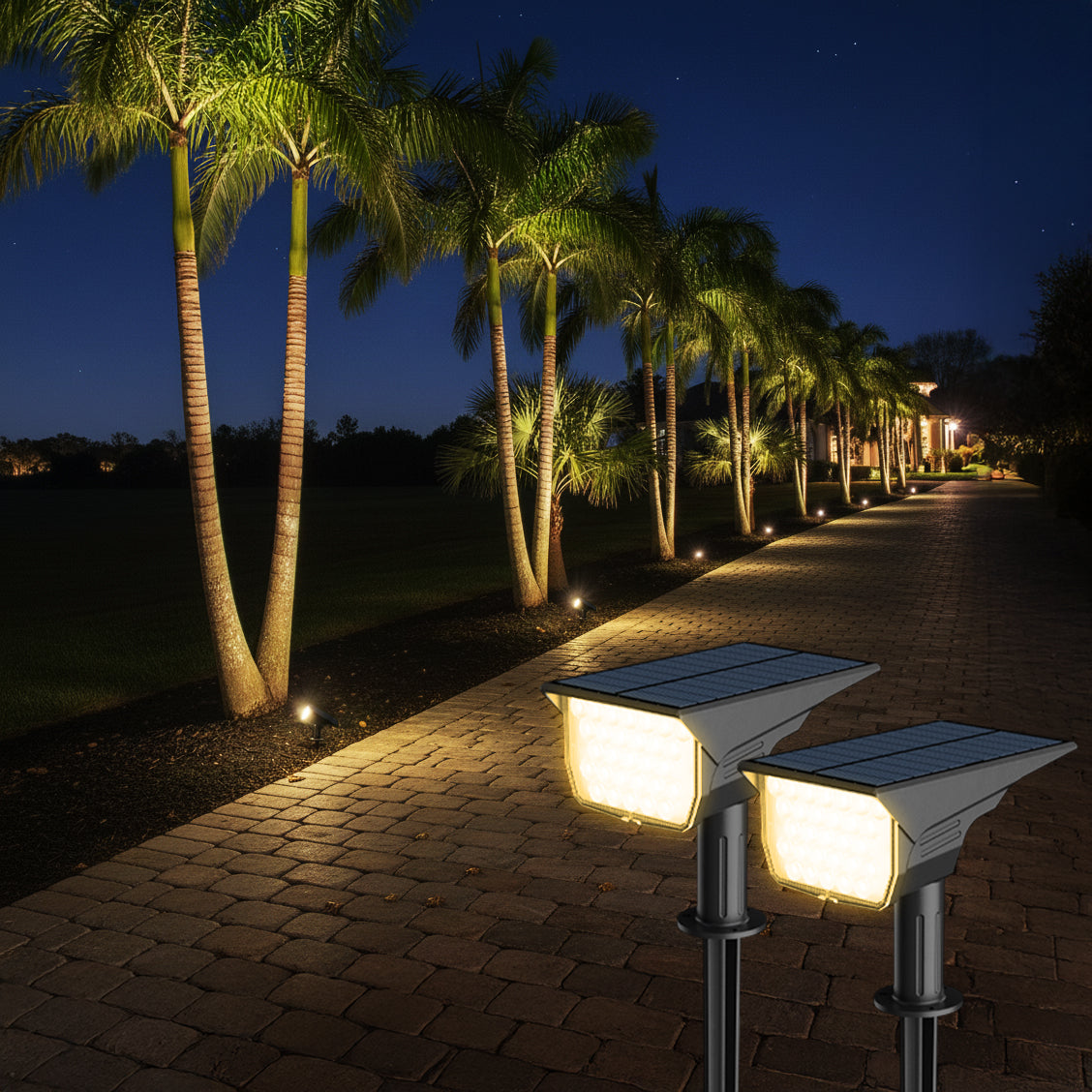 Solar Multi-Purpose Floodlight - Ground & Wall Mount (2-PACK)