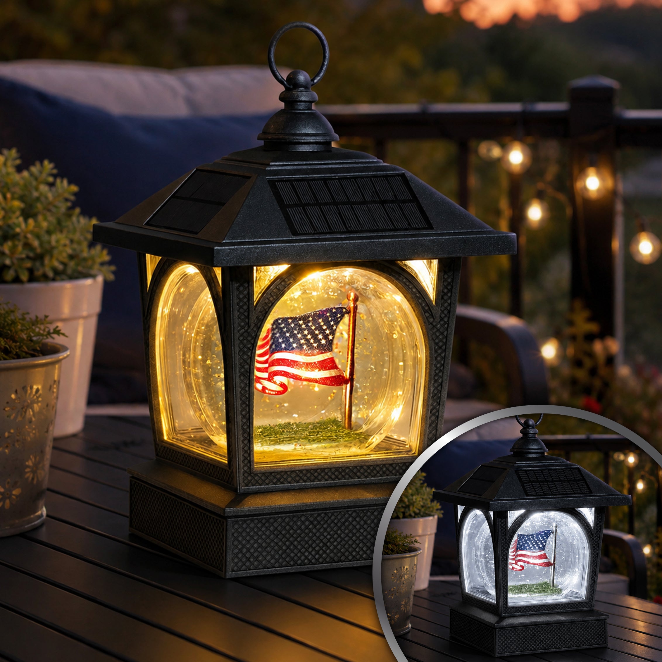 Solar USA Patriot Table Lantern/Post Cap