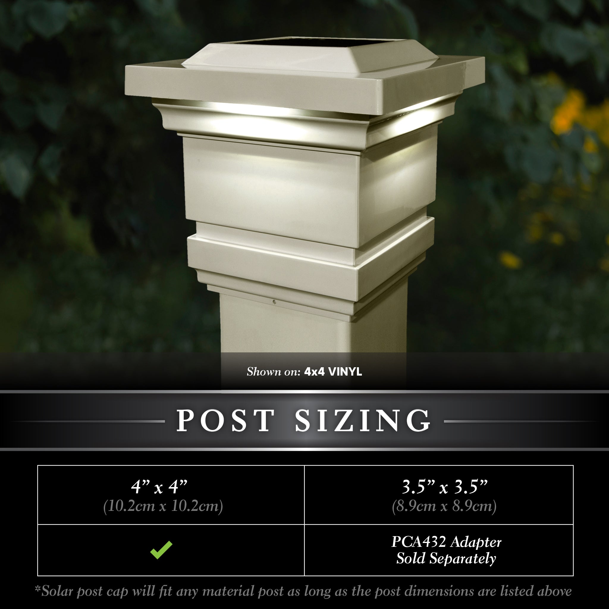 Classy Solar Post Cap - Tan
