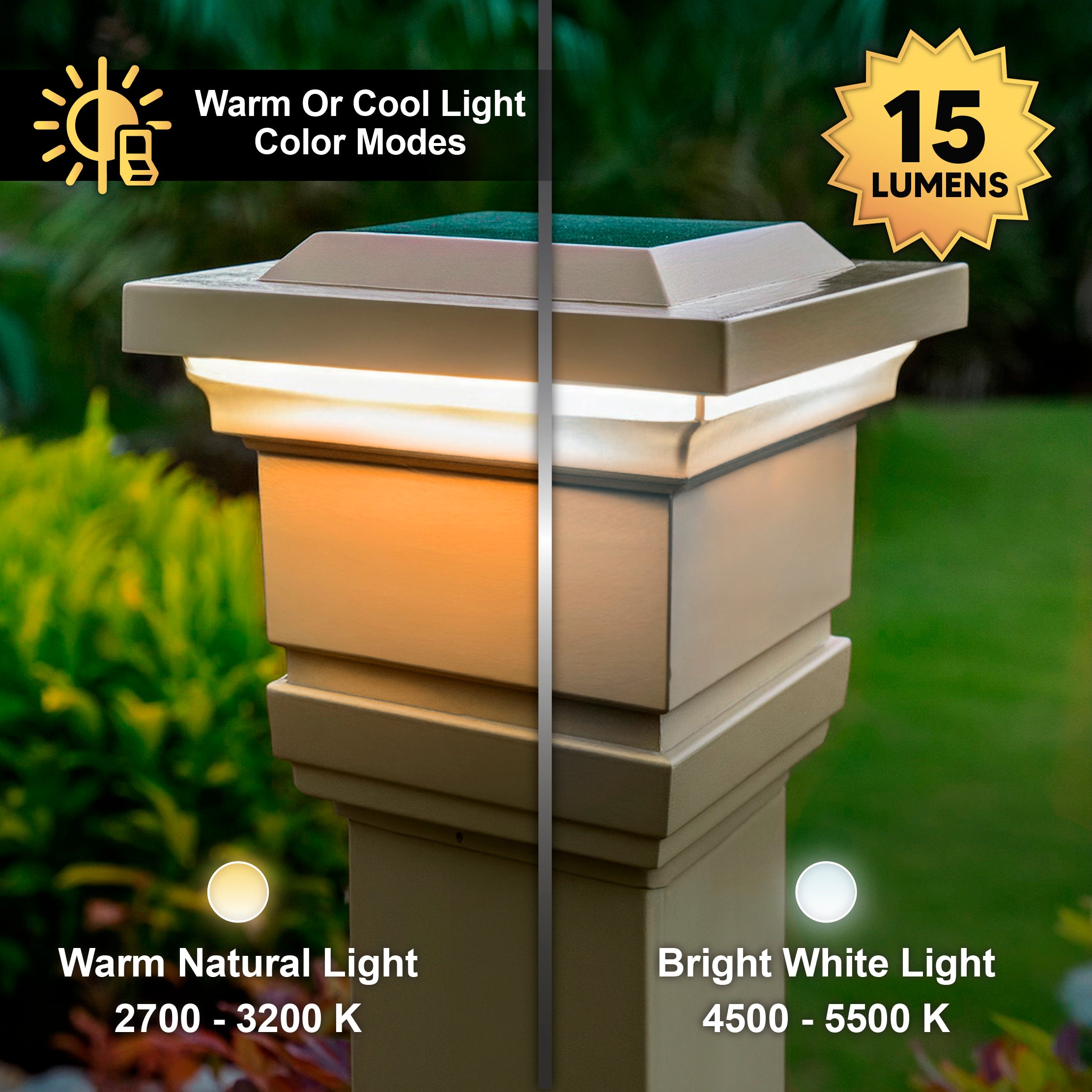 Classy Solar Post Cap - Tan