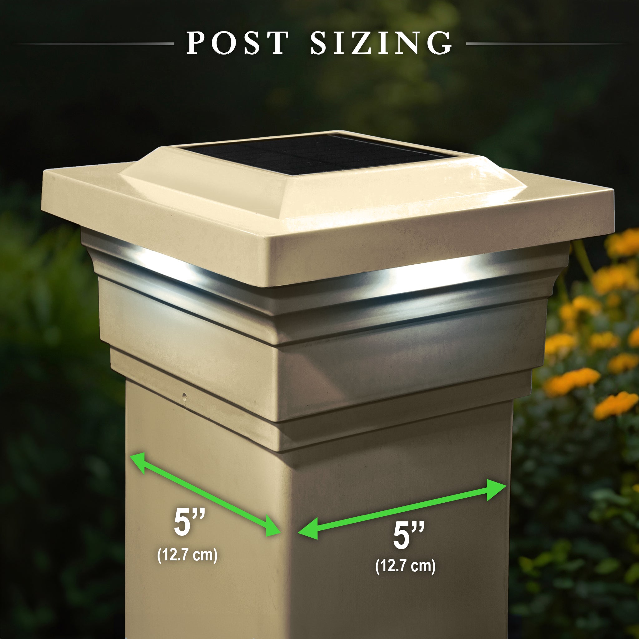 Majestic Solar Post Cap - Tan