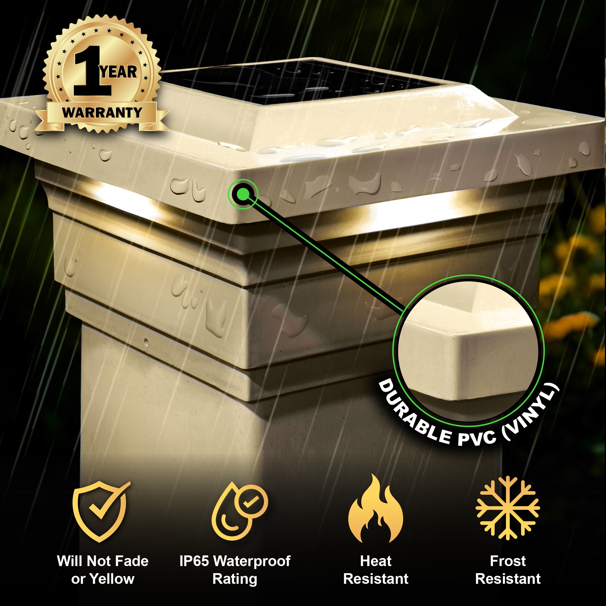 Majestic Solar Post Cap - Tan