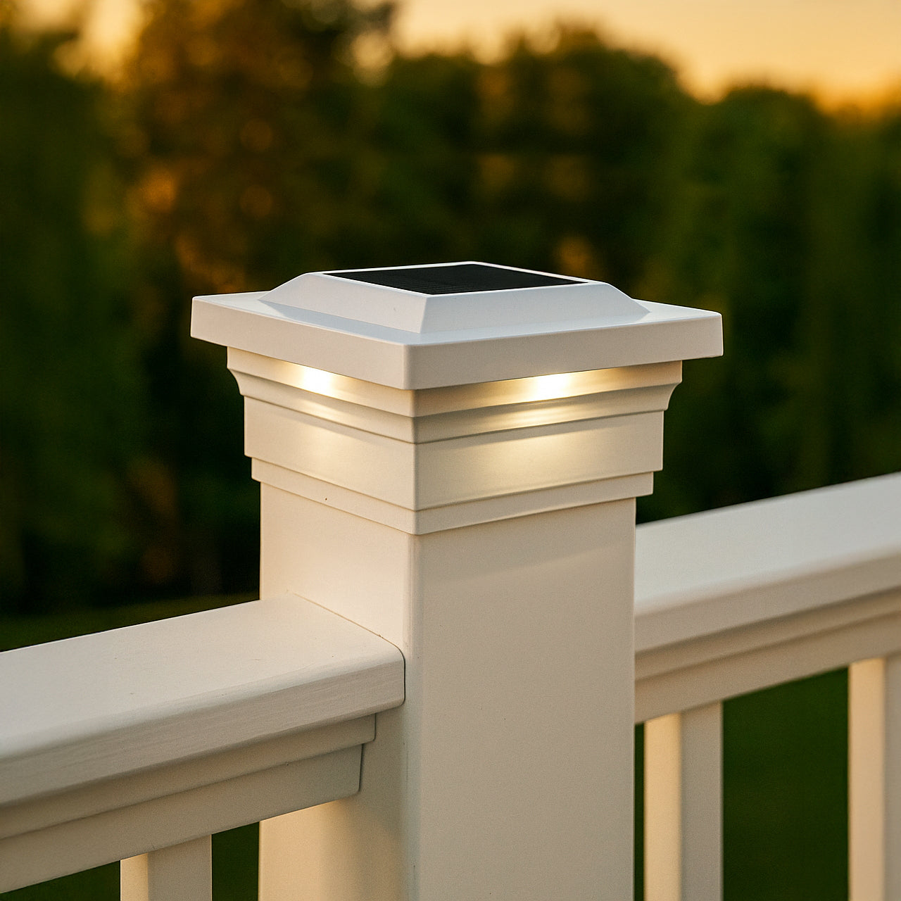Majestic Solar Post Cap - White