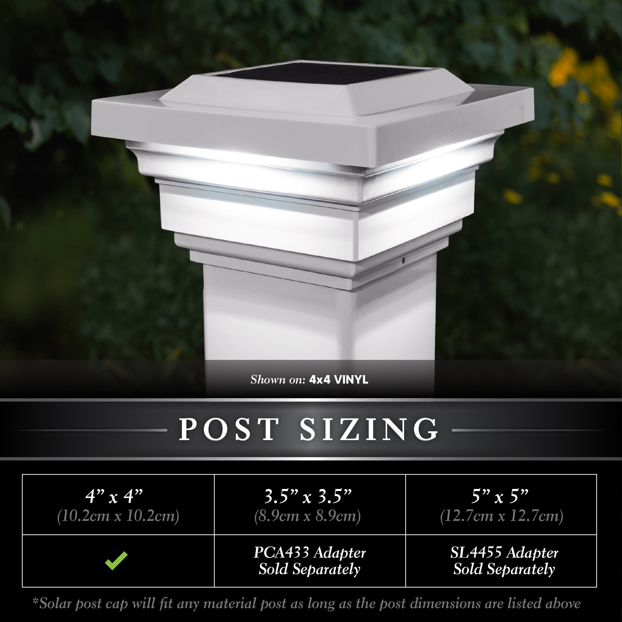 Regal Solar Post Cap - White