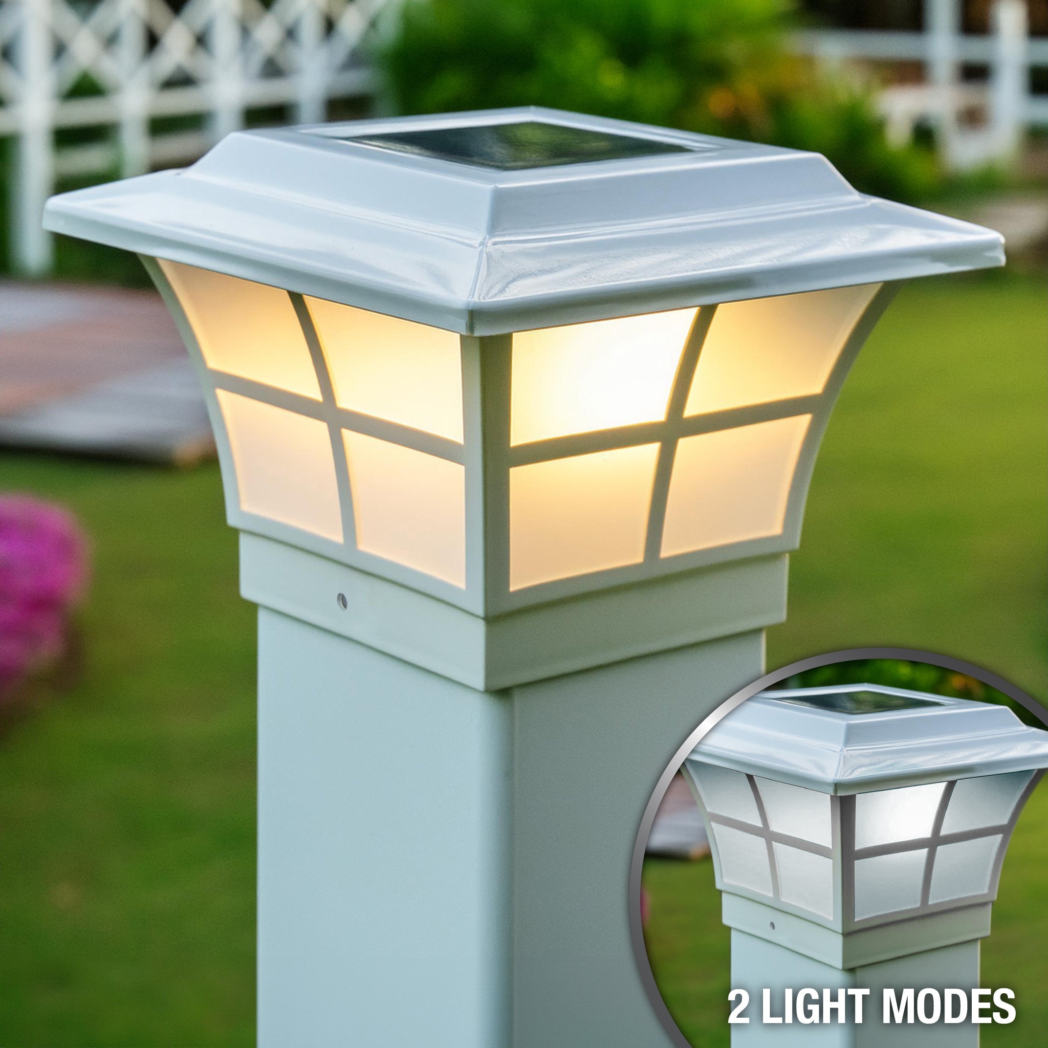 Capuchon de Poteau Solaire Prestige - Blanc SLO79W
