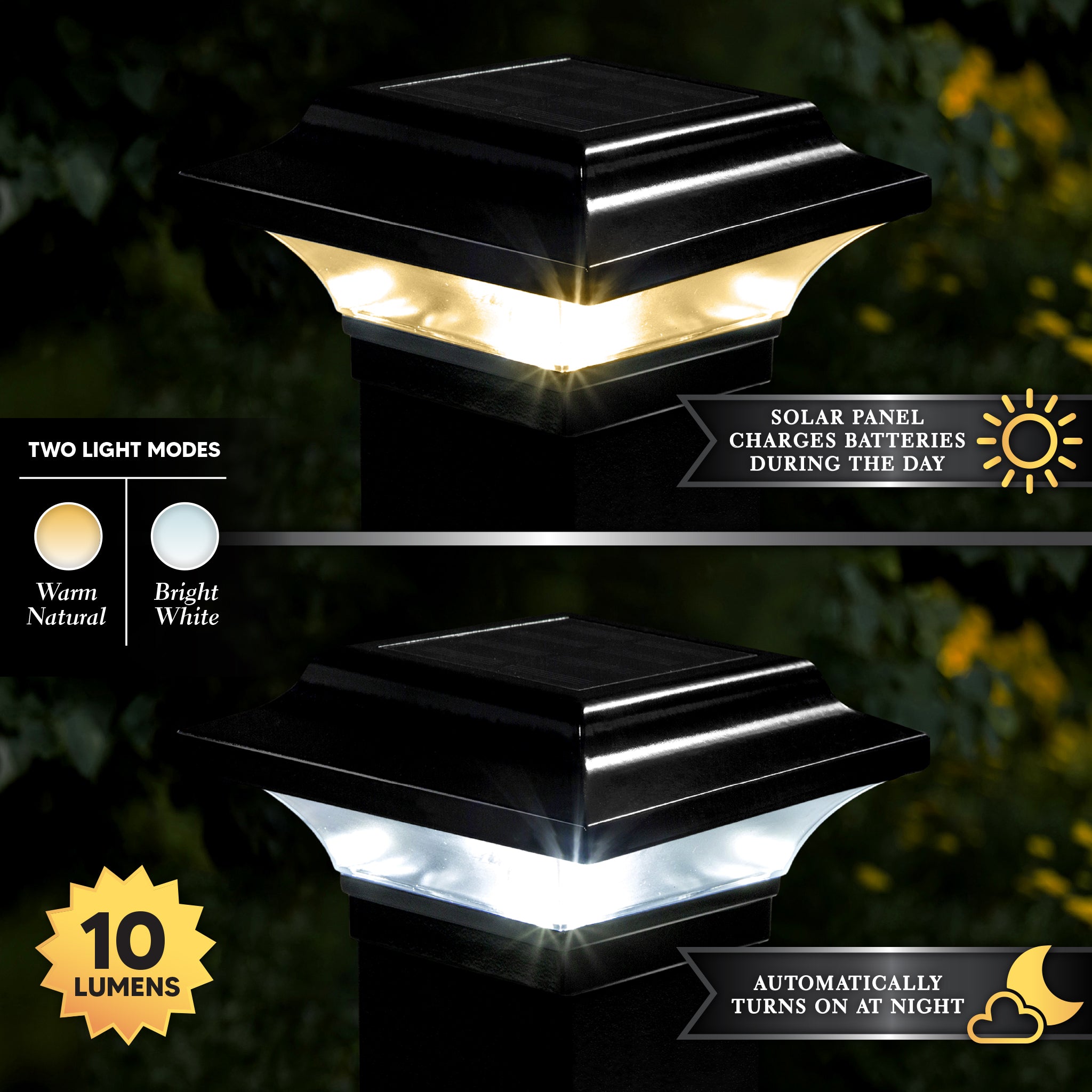 Imperial Solar Post Cap - Black With 3"x3" Adaptor