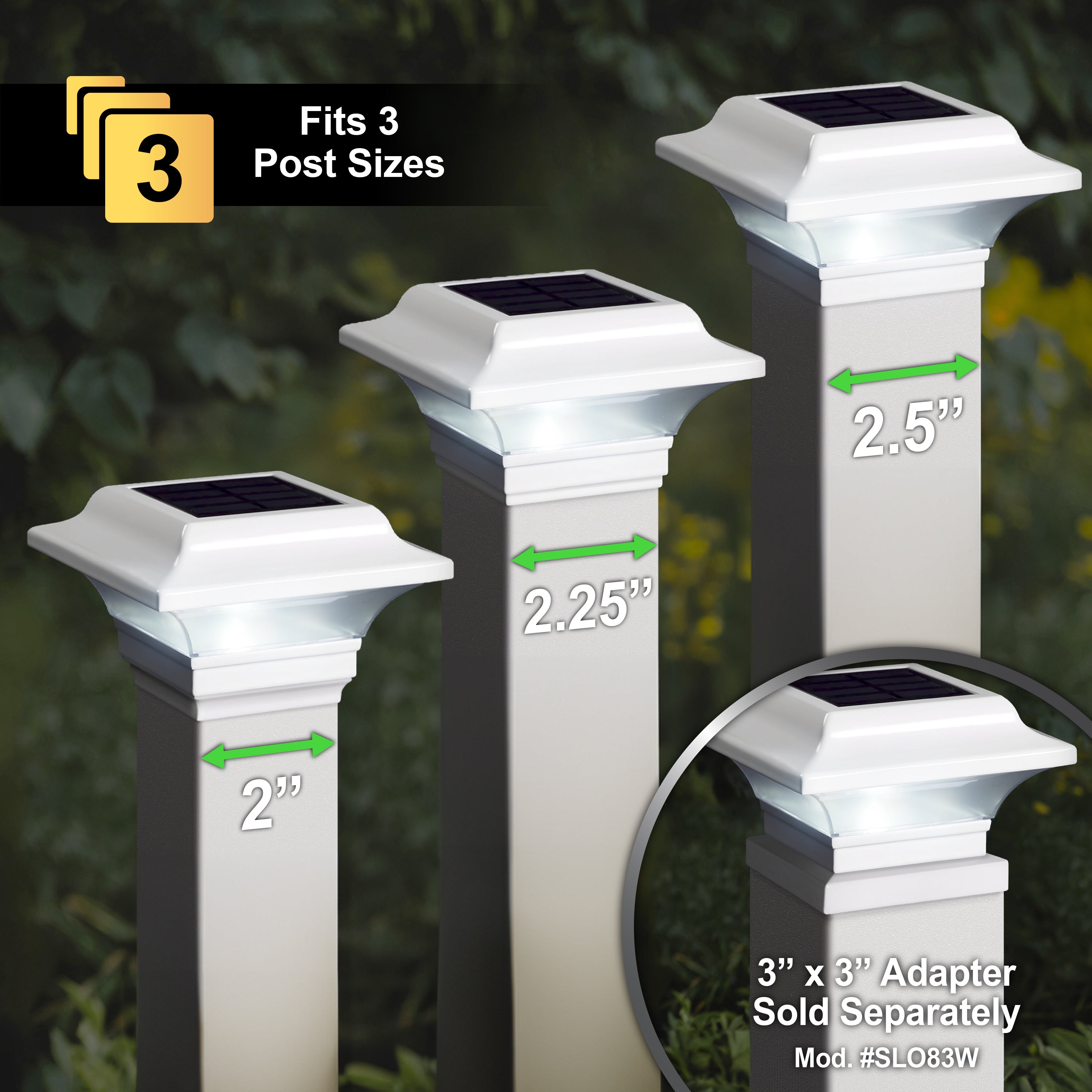 Imperial Solar Post Cap - White SLO82W
