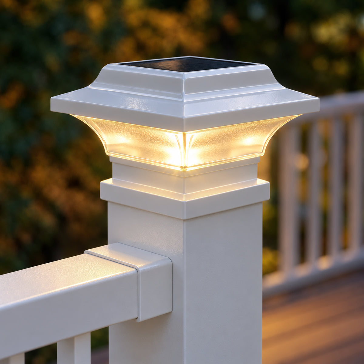 Imperial Solar Post Cap - Gloss White With 3"x3" Adapter
