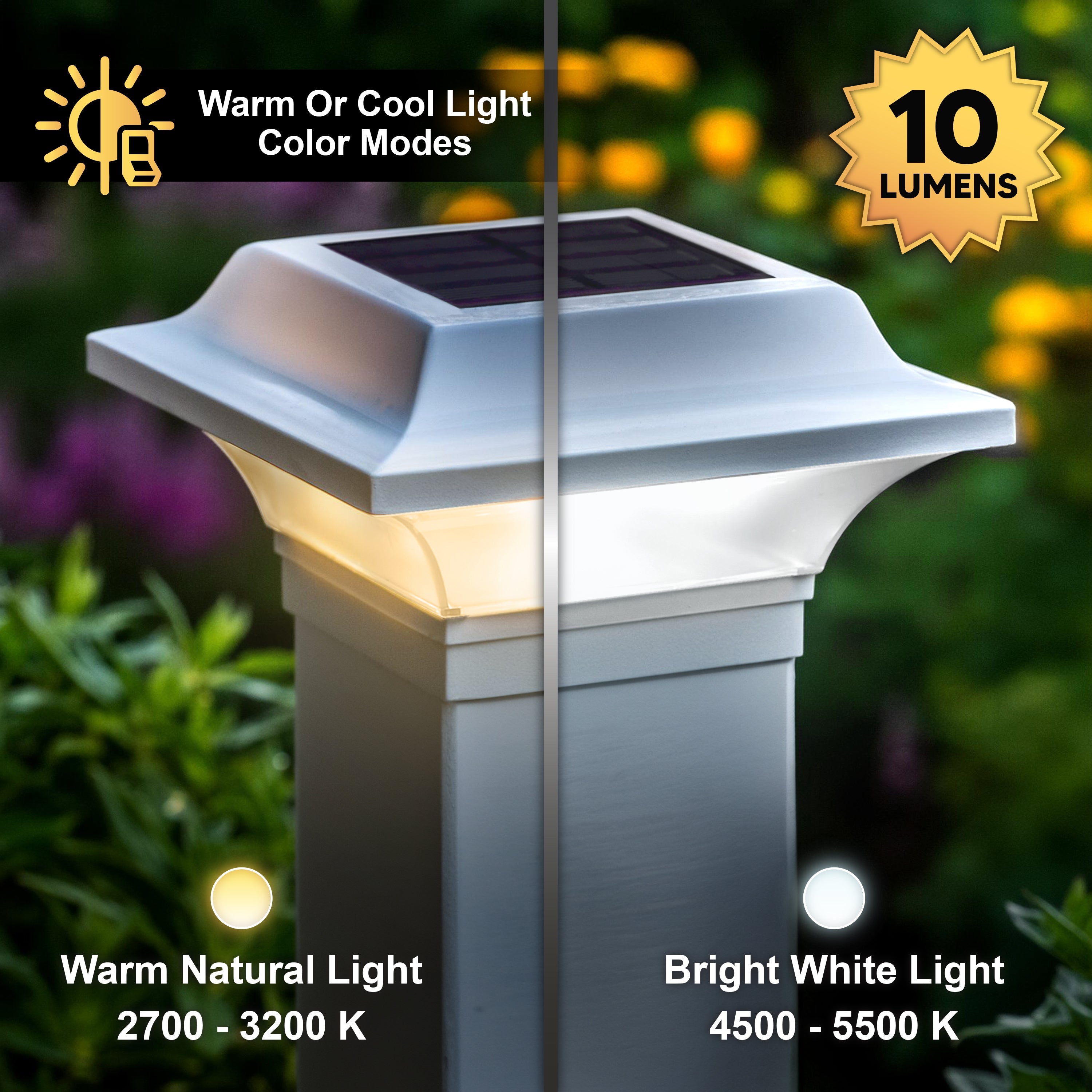 Imperial Solar Post Cap - White SLO82W