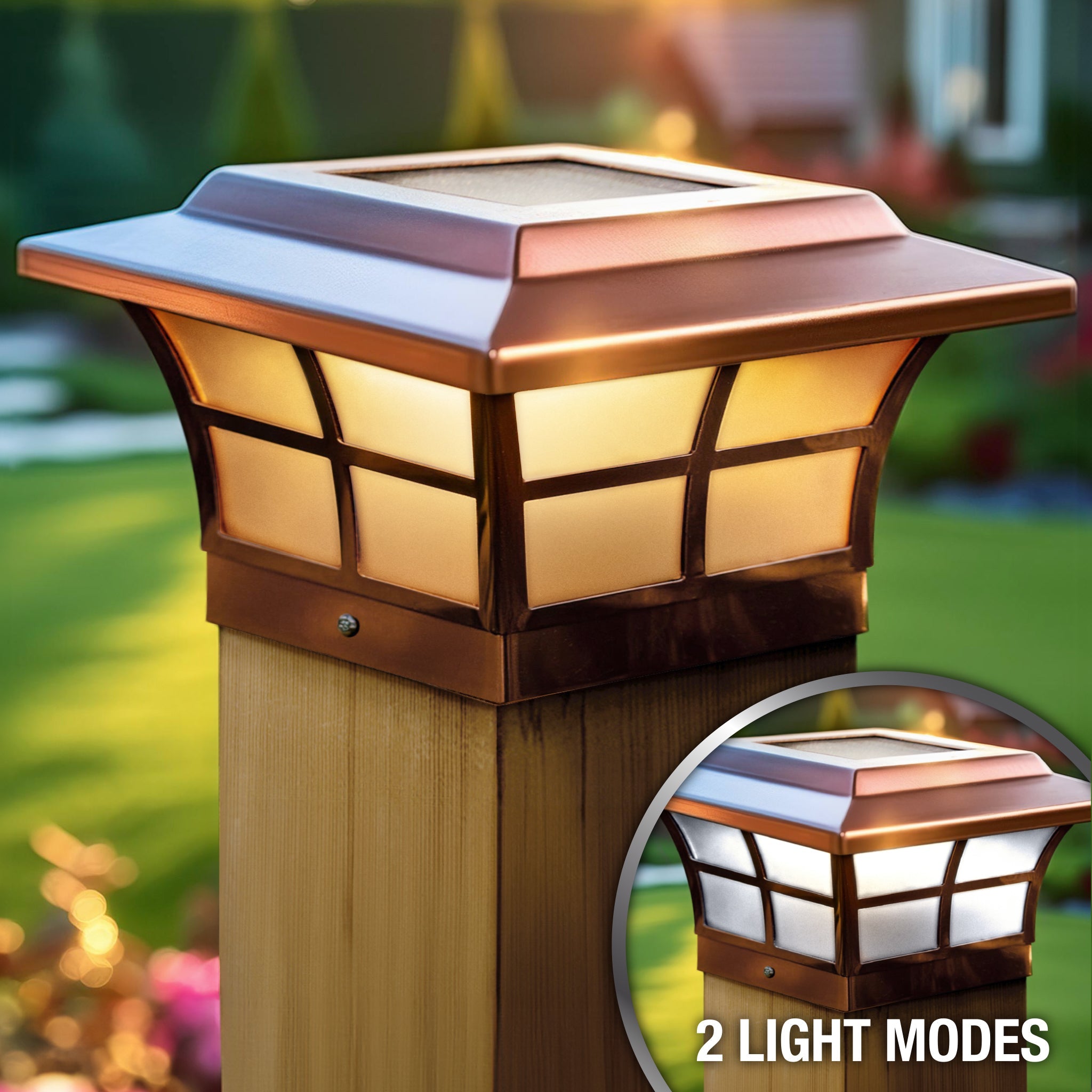 Prestige Solar Post Cap - Copper Electroplated SLO86