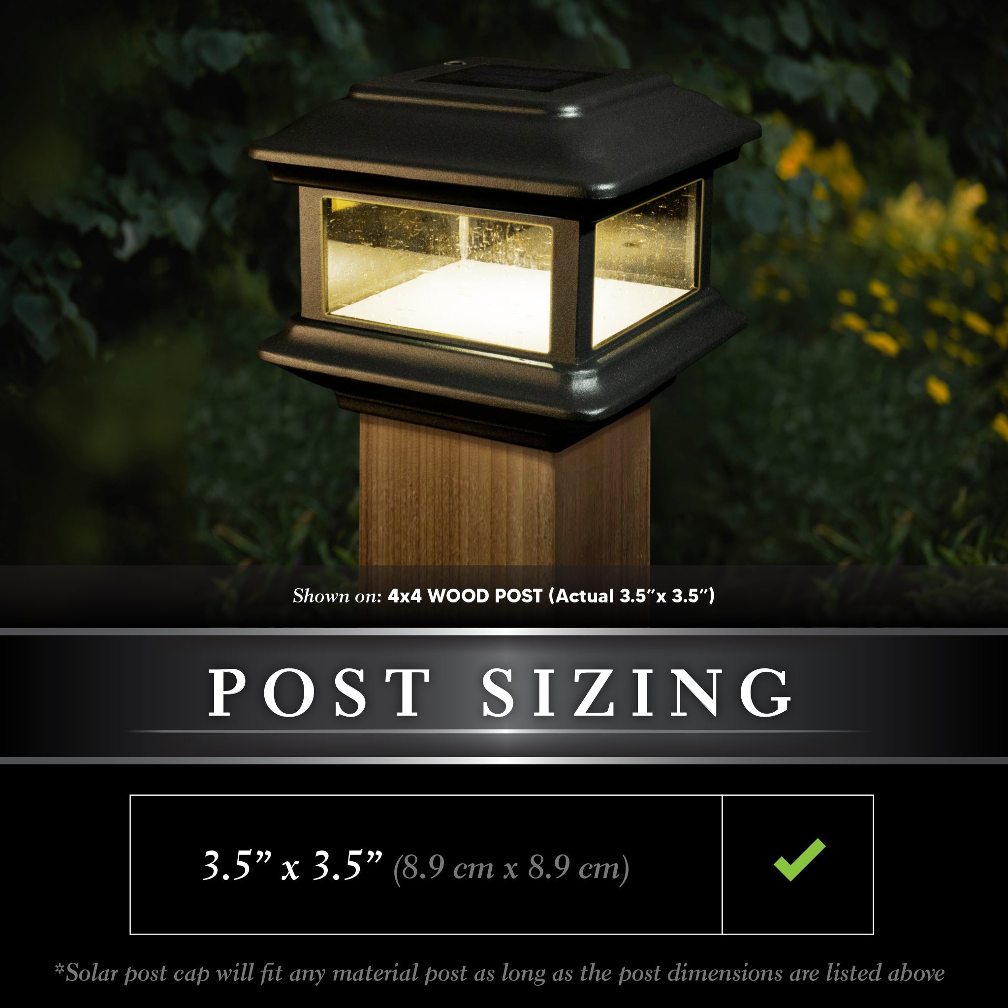 Colonial Solar Post Cap - Black