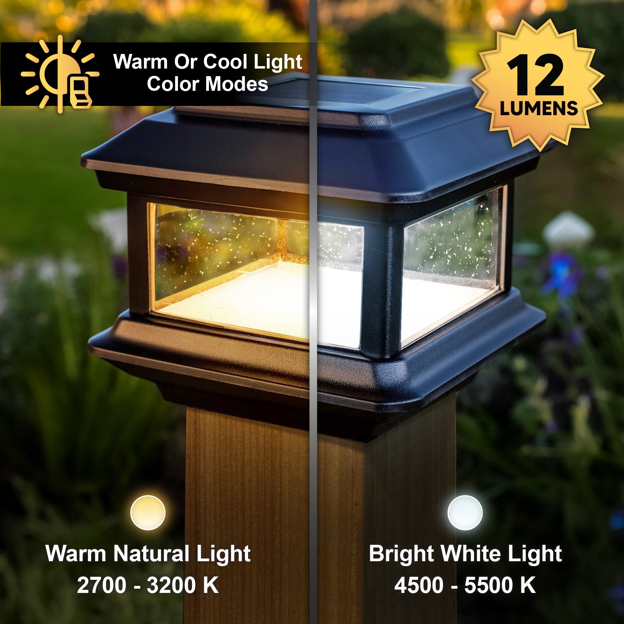Colonial Solar Post Cap - Black