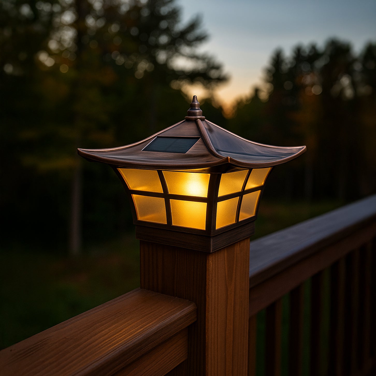 Ambience Solar Post Cap - Copper Electroplated