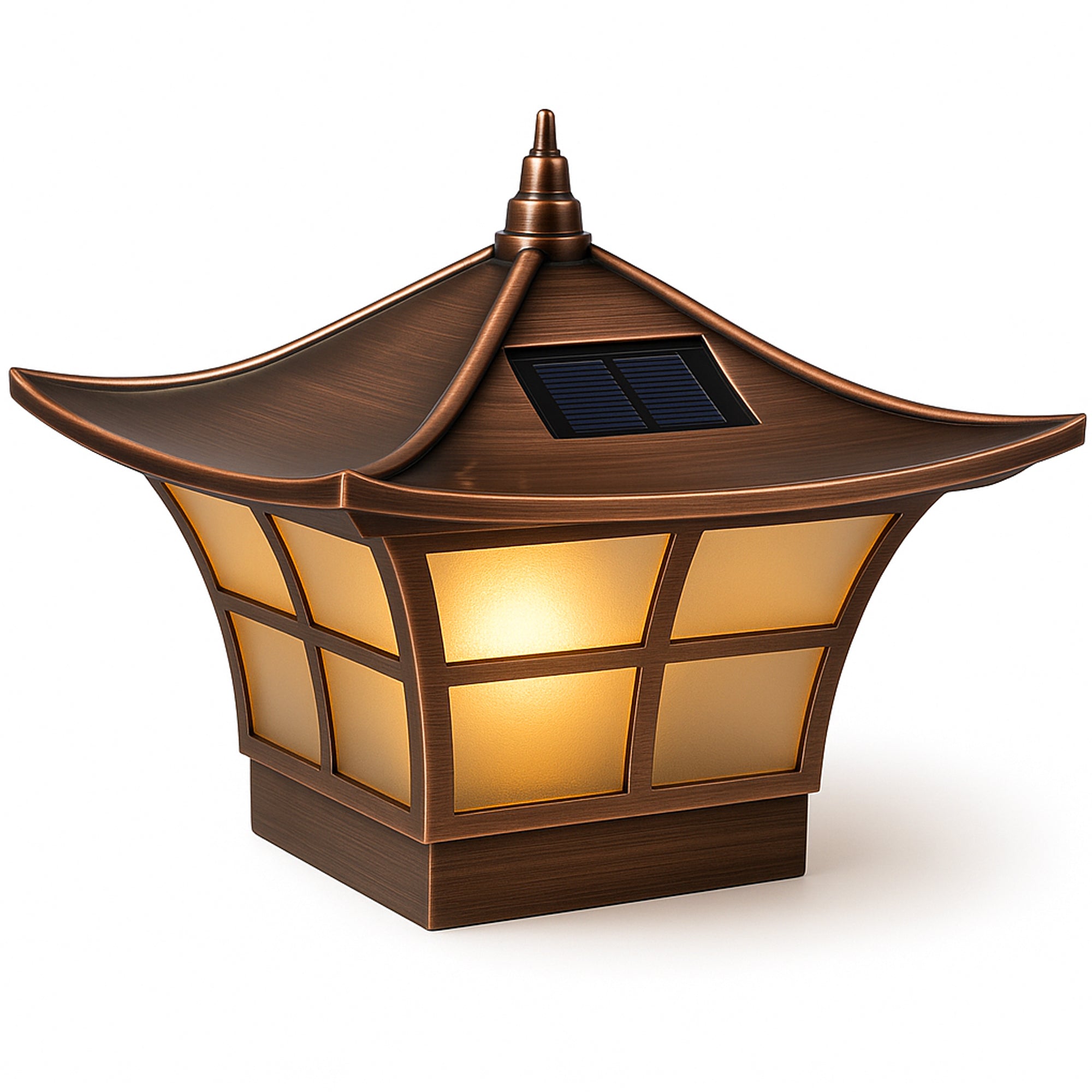 Ambience Solar Post Cap - Copper Electroplated