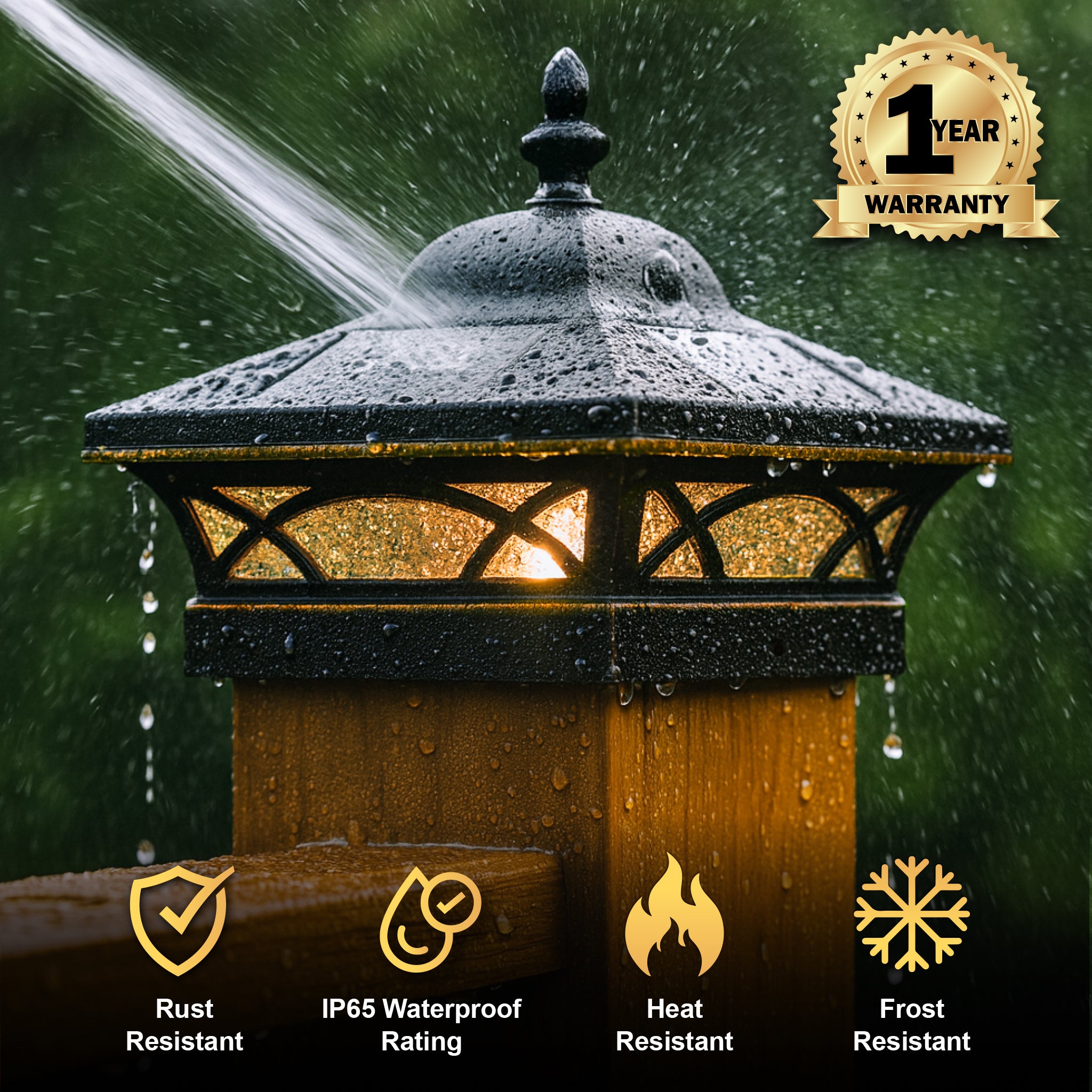 Coventry Solar Post Cap - Antique Bronze