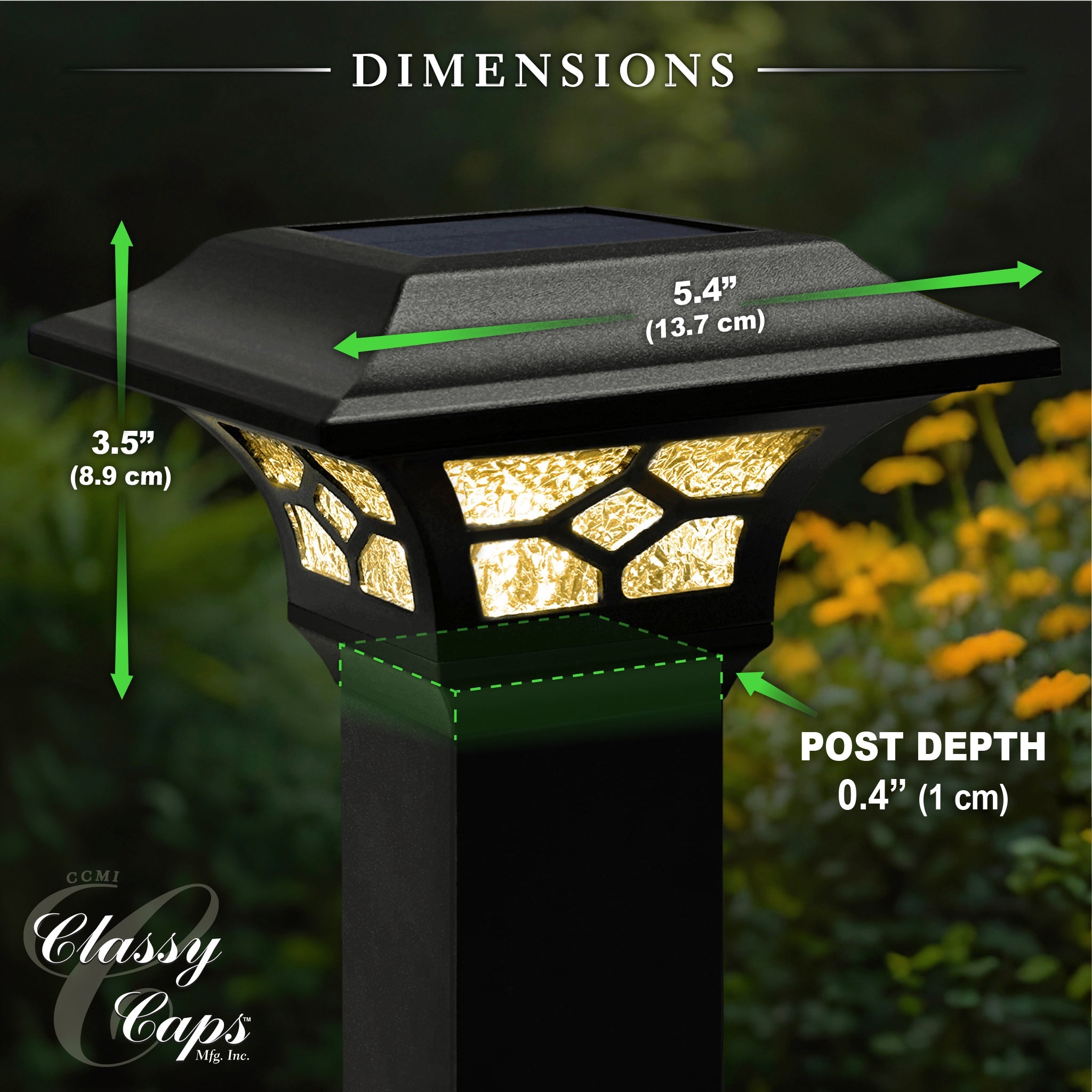 Kingston Solar Post Cap - Black