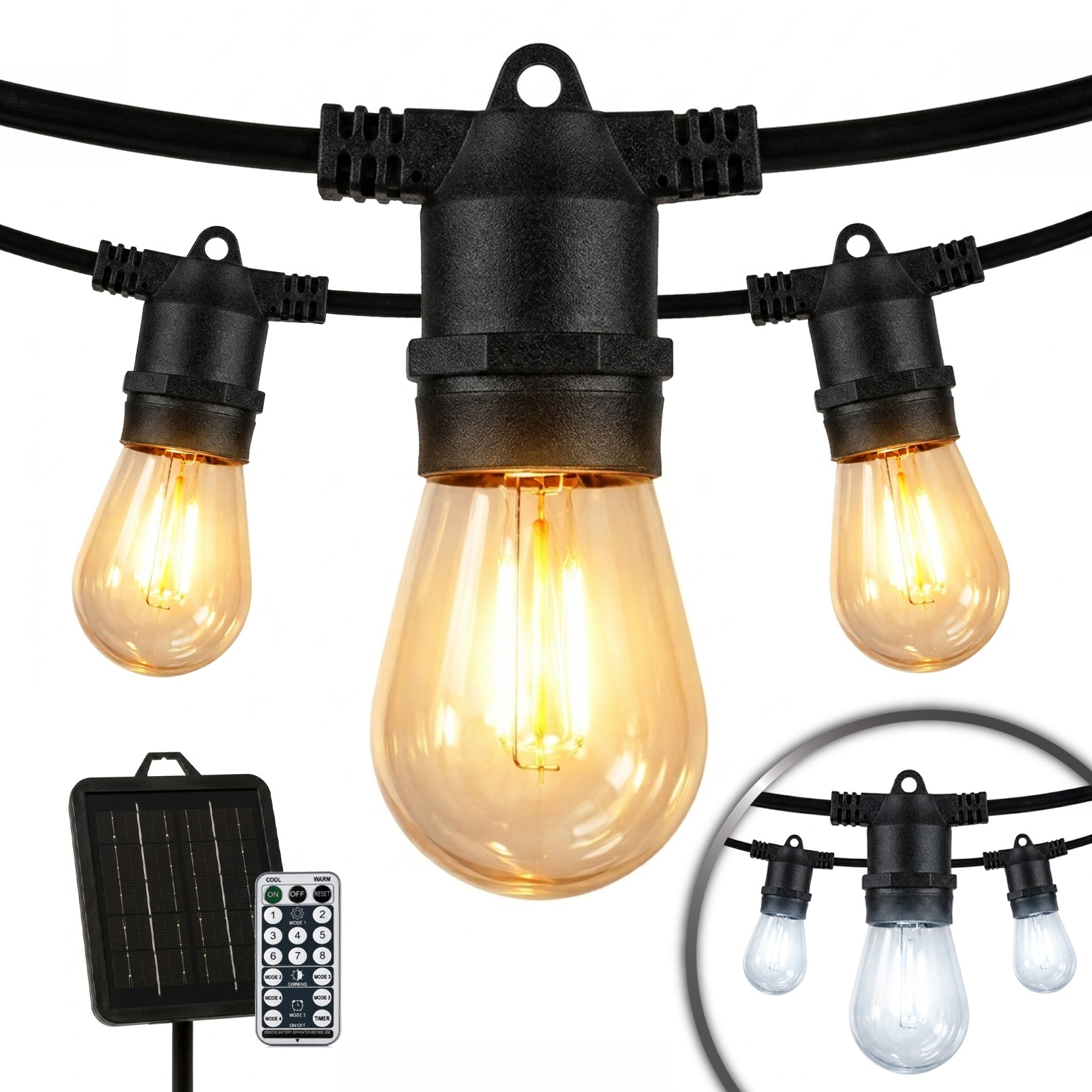 Premium Solar String Lights – 40 ft
