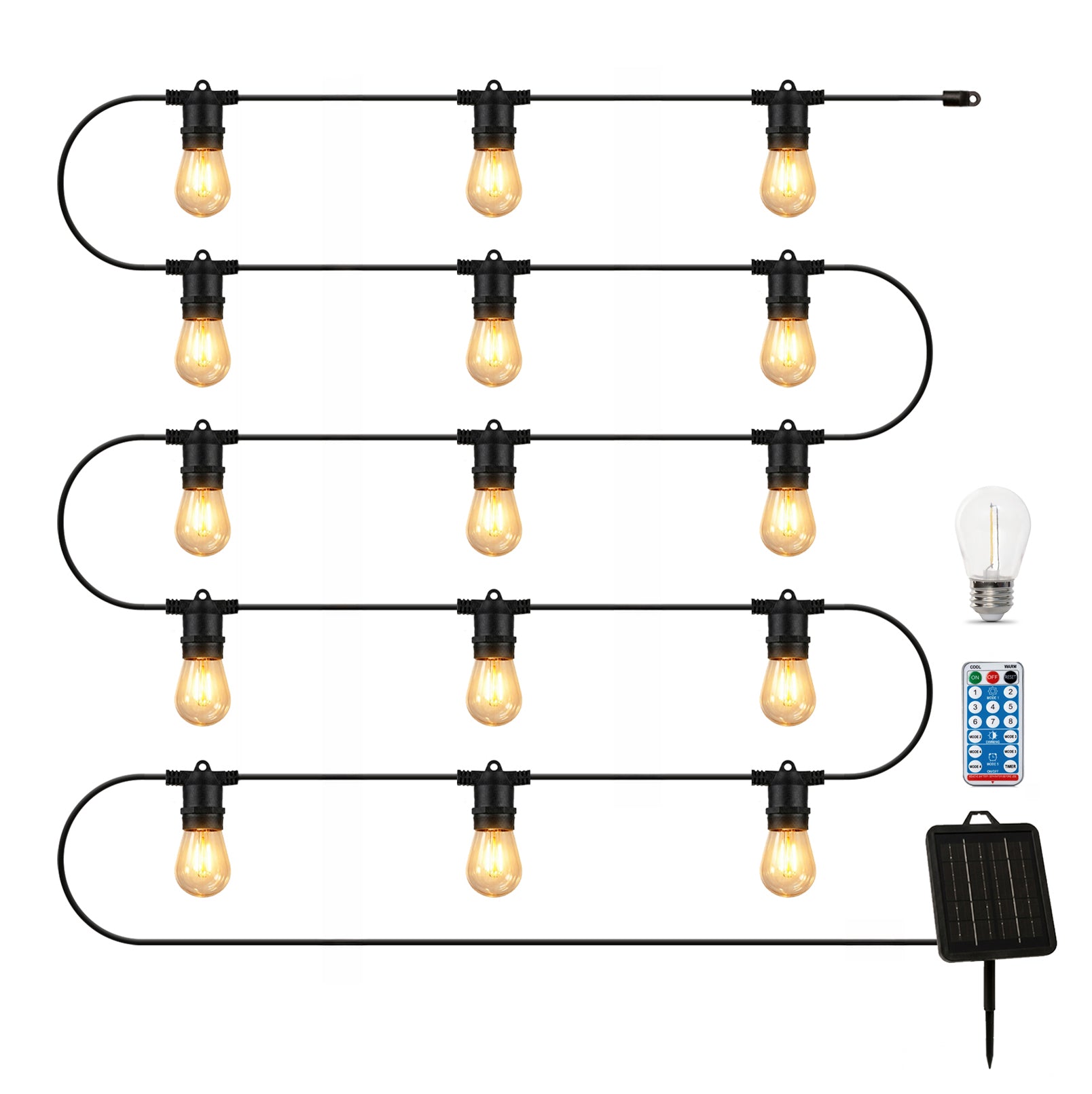 Premium Solar String Lights – 40 ft