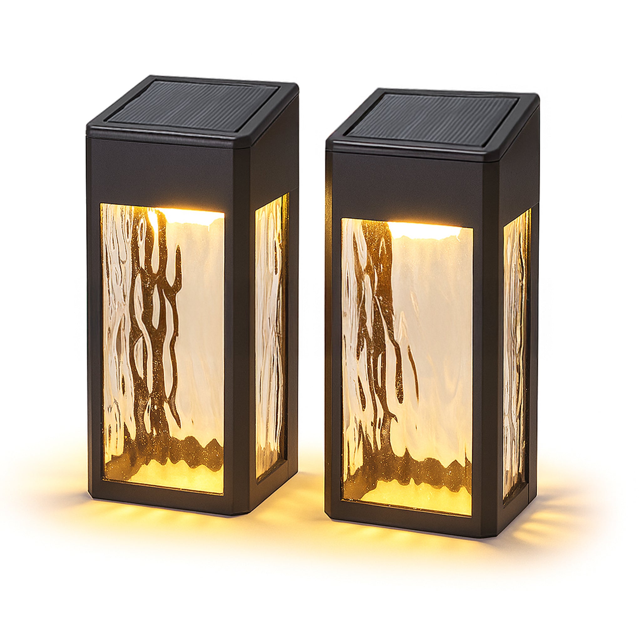 Applique murale et terrasse Lancaster en aluminium noir (paquet de 2)