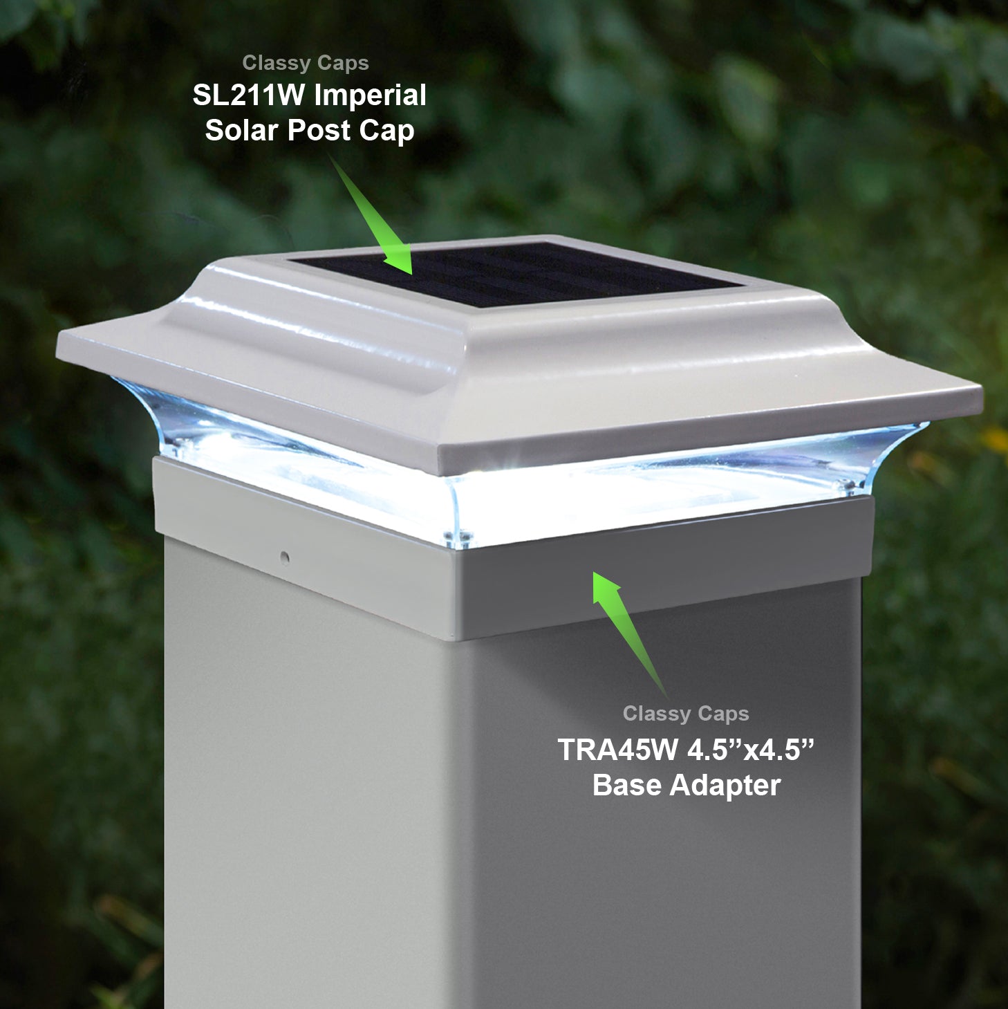 4.5x4.5 Base Imperial Aluminio - Blanco