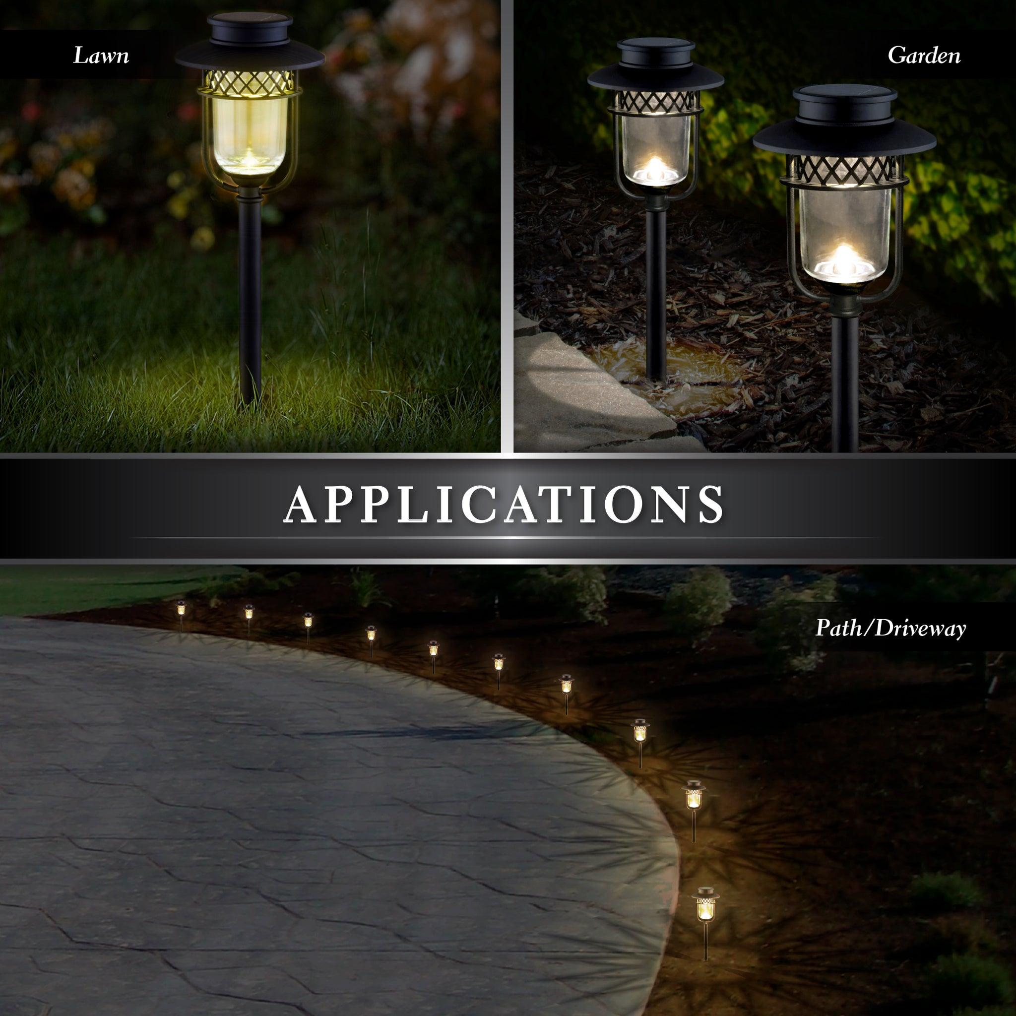 Black Stainless Steel Landscape, Path & Garden Light - 2 Pack - Classy Caps Mfg. Inc.