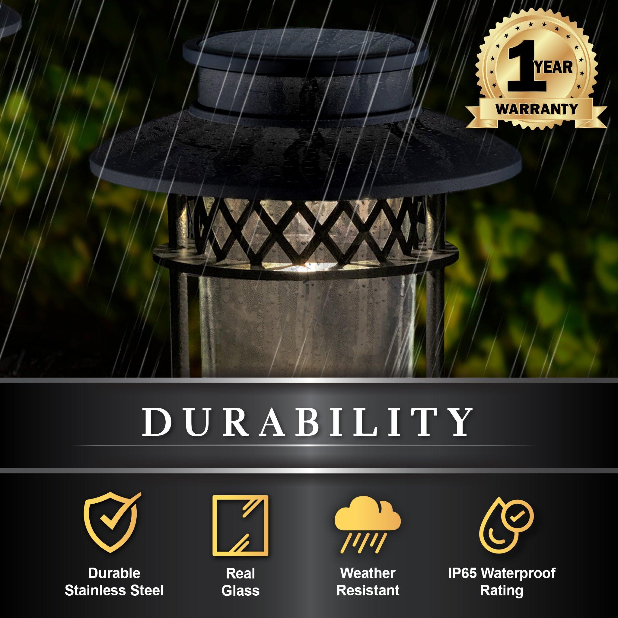 Black Stainless Steel Landscape, Path & Garden Light - 2 Pack - Classy Caps Mfg. Inc.