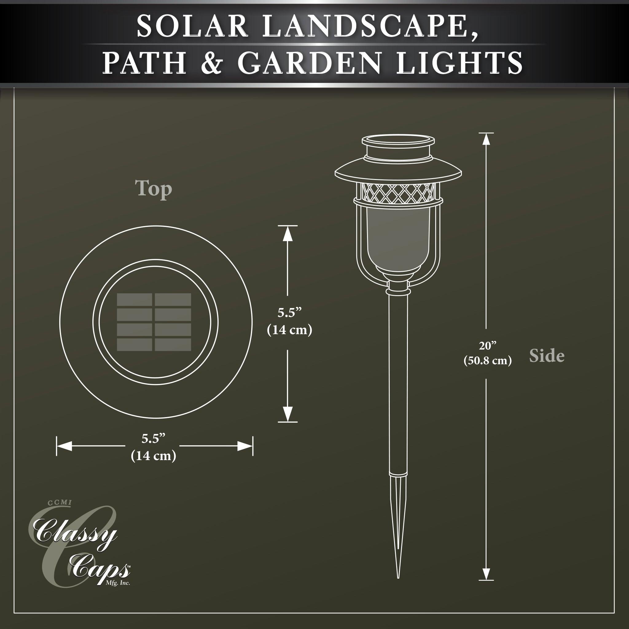 Black Stainless Steel Landscape, Path & Garden Light - 2 Pack - Classy Caps Mfg. Inc.