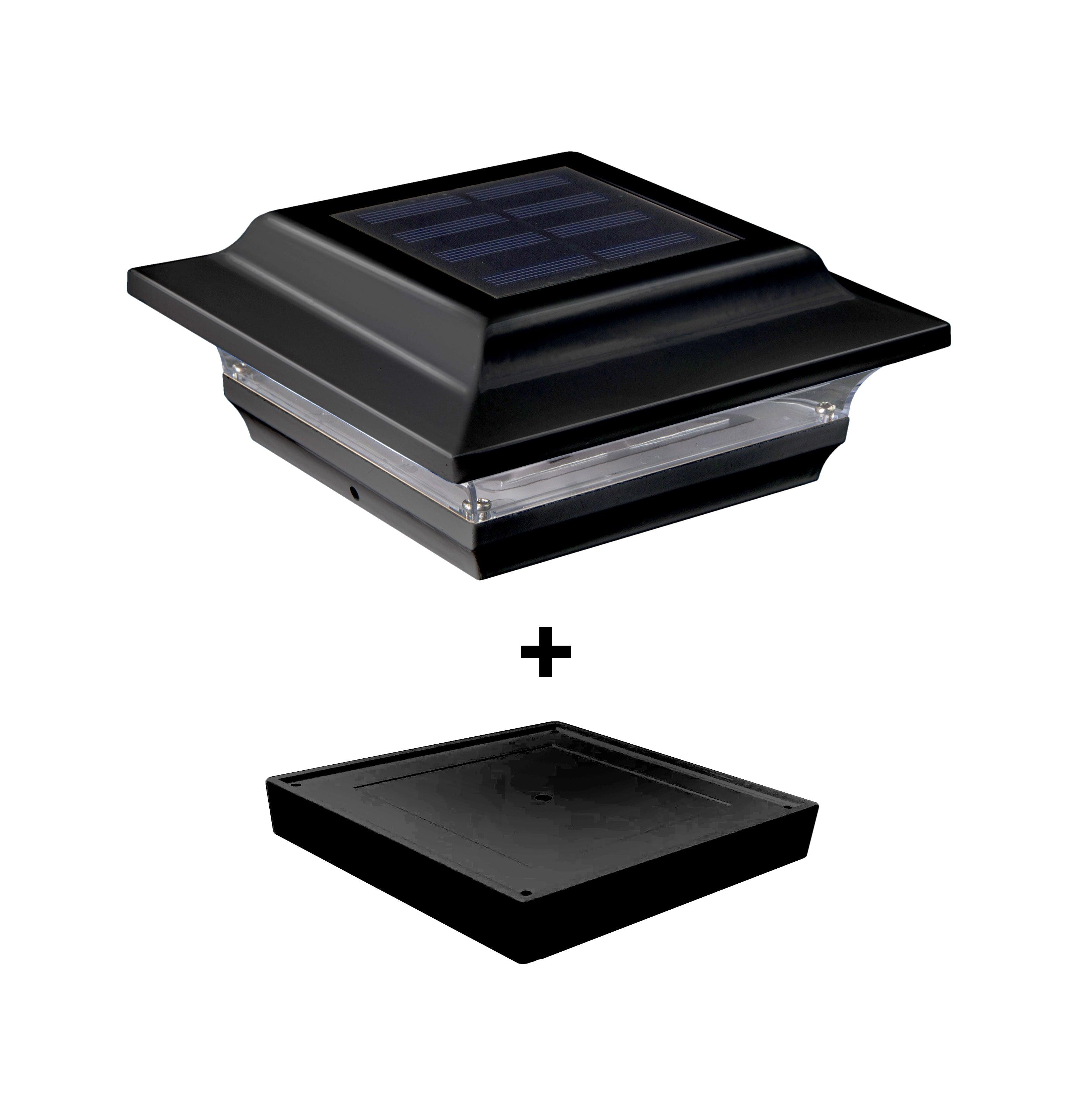 Imperial Solar Post Cap - Black With 4.5" X 4.5" Adaptor - Classy Caps Mfg. Inc.