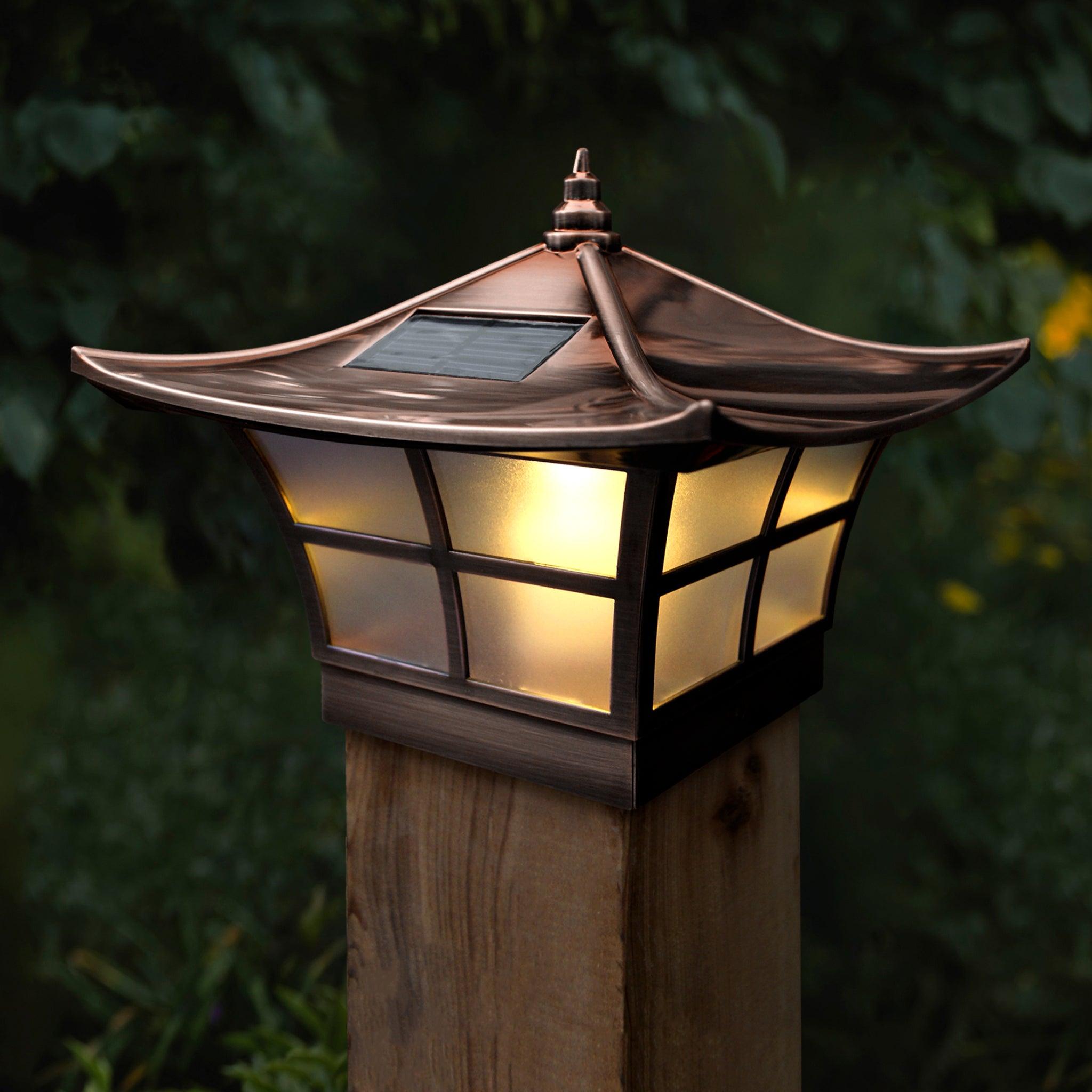 Ambience Solar Post Cap - Copper Electroplated - Classy Caps Mfg. Inc.