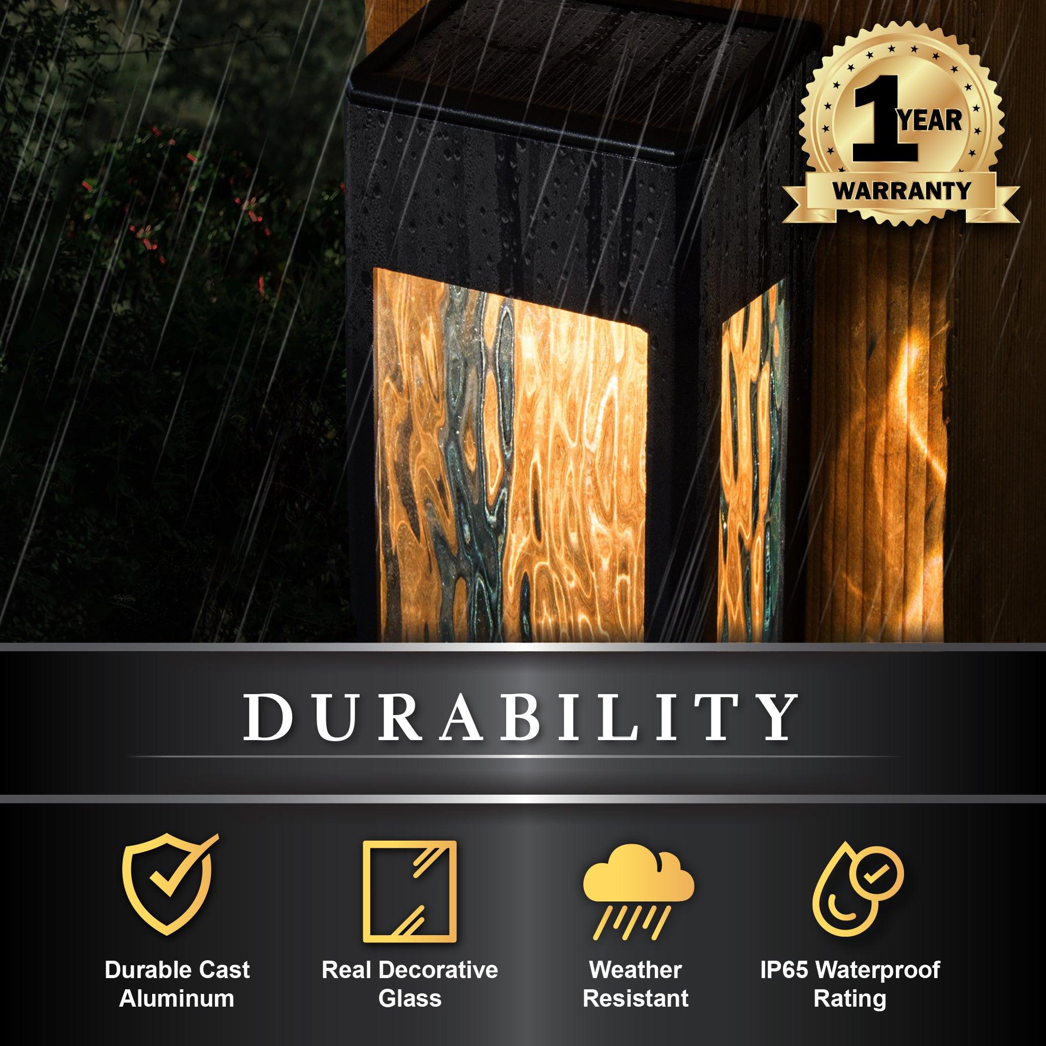 Black Aluminum Lancaster Deck & Wall Light (2 Pack) - Classy Caps Mfg. Inc.